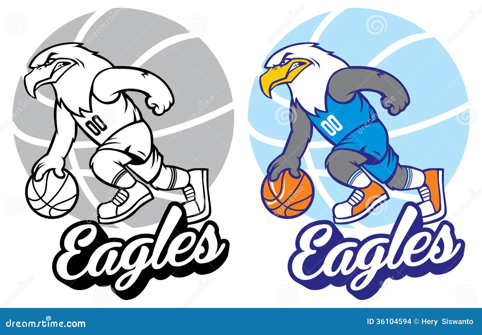 Mascota Del Baloncesto De Eagle Ilustración del Vector Ilustración de