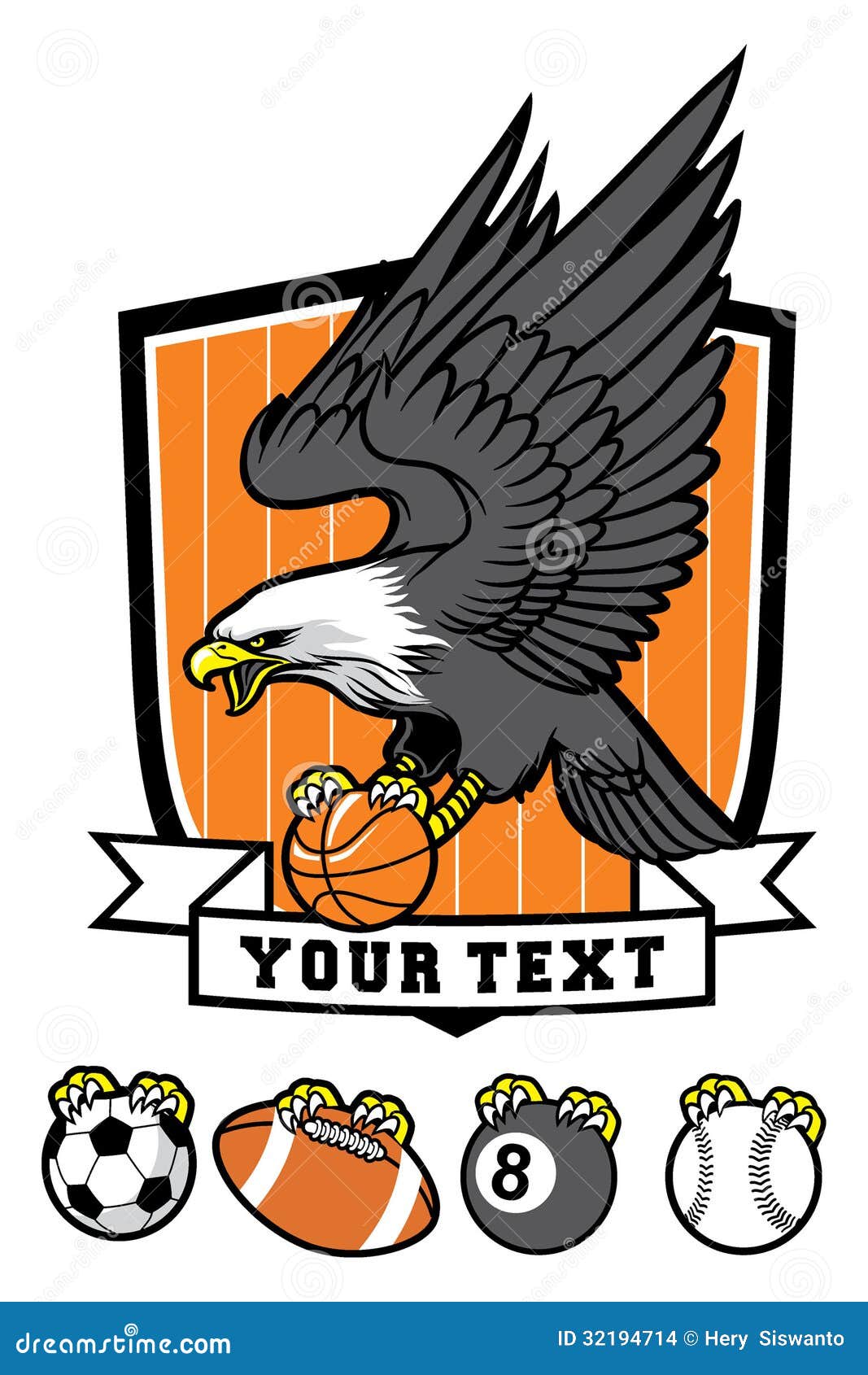 Mascota Deportiva Del águila Ilustración del Vector - Ilustración de  escuela, mascota: 32194714