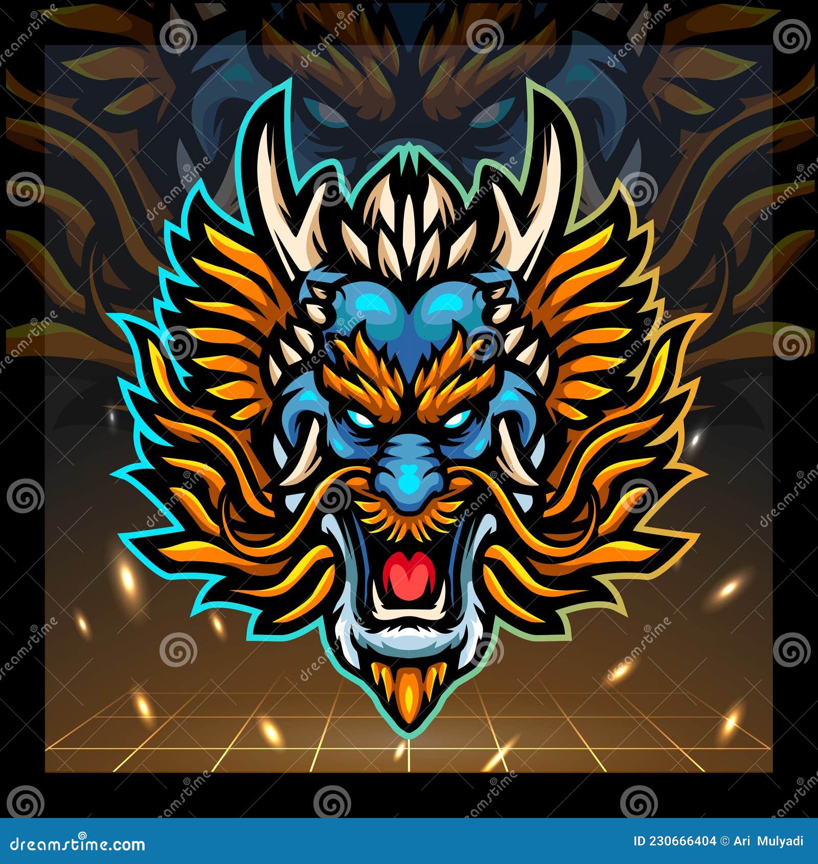 Este é o logotipo do mascote do bebê dragão. este logotipo pode ser usado  para esportes, streamer, jogos e logotipo de esport.