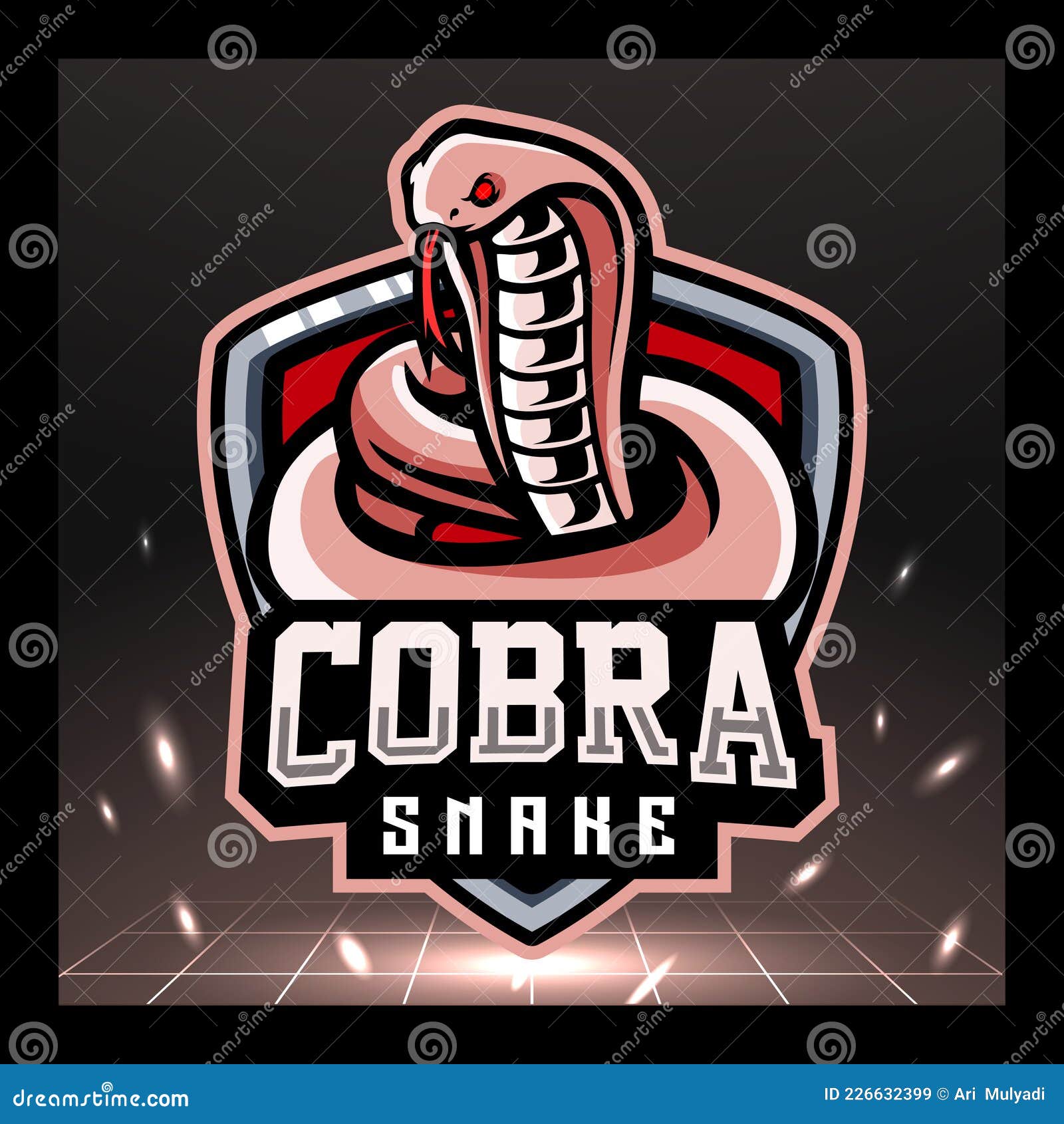 Design de logotipo de jogo de mascote cobra