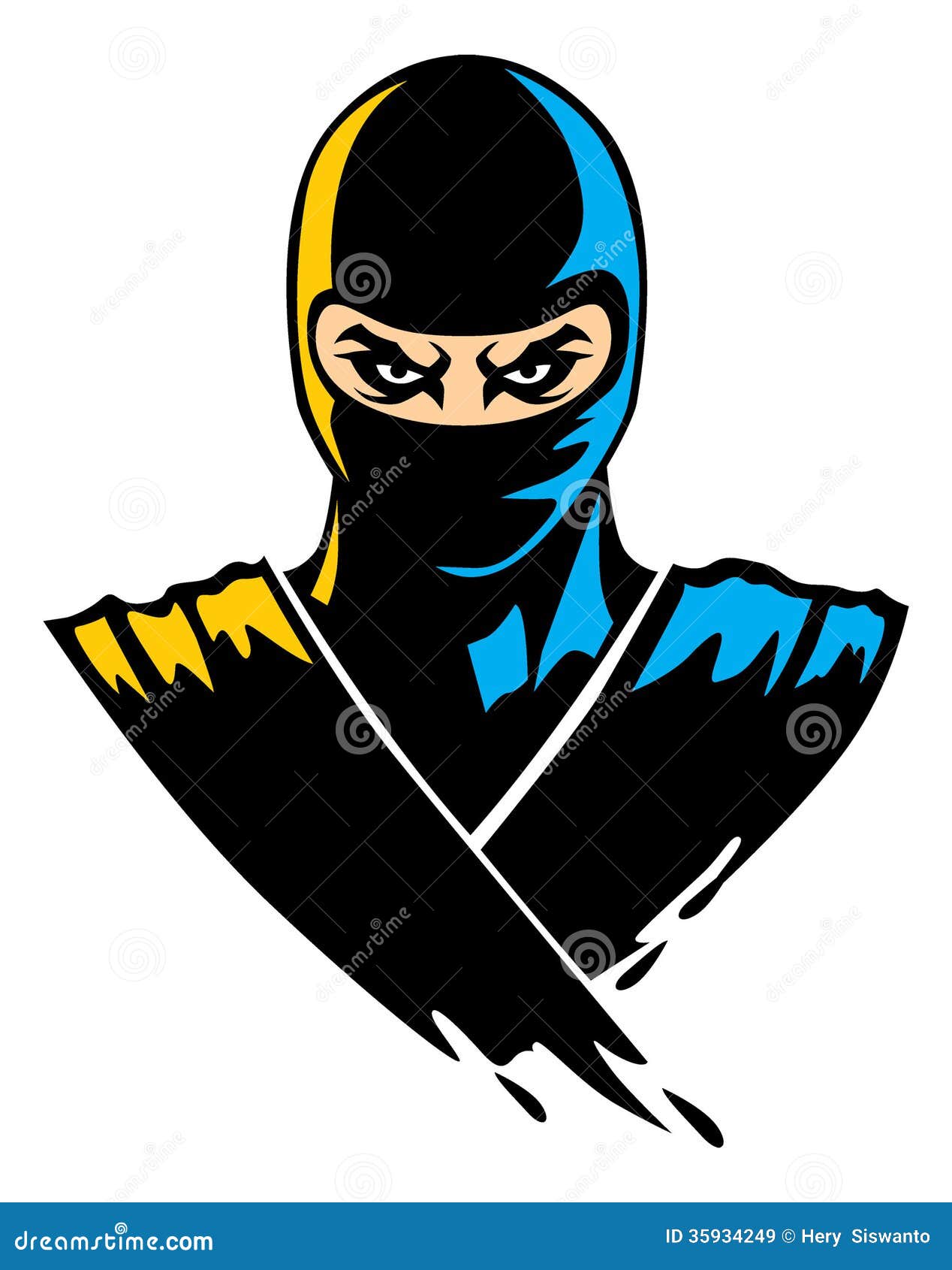 Vetor de mascote ninja de corpo inteiro para projetos online