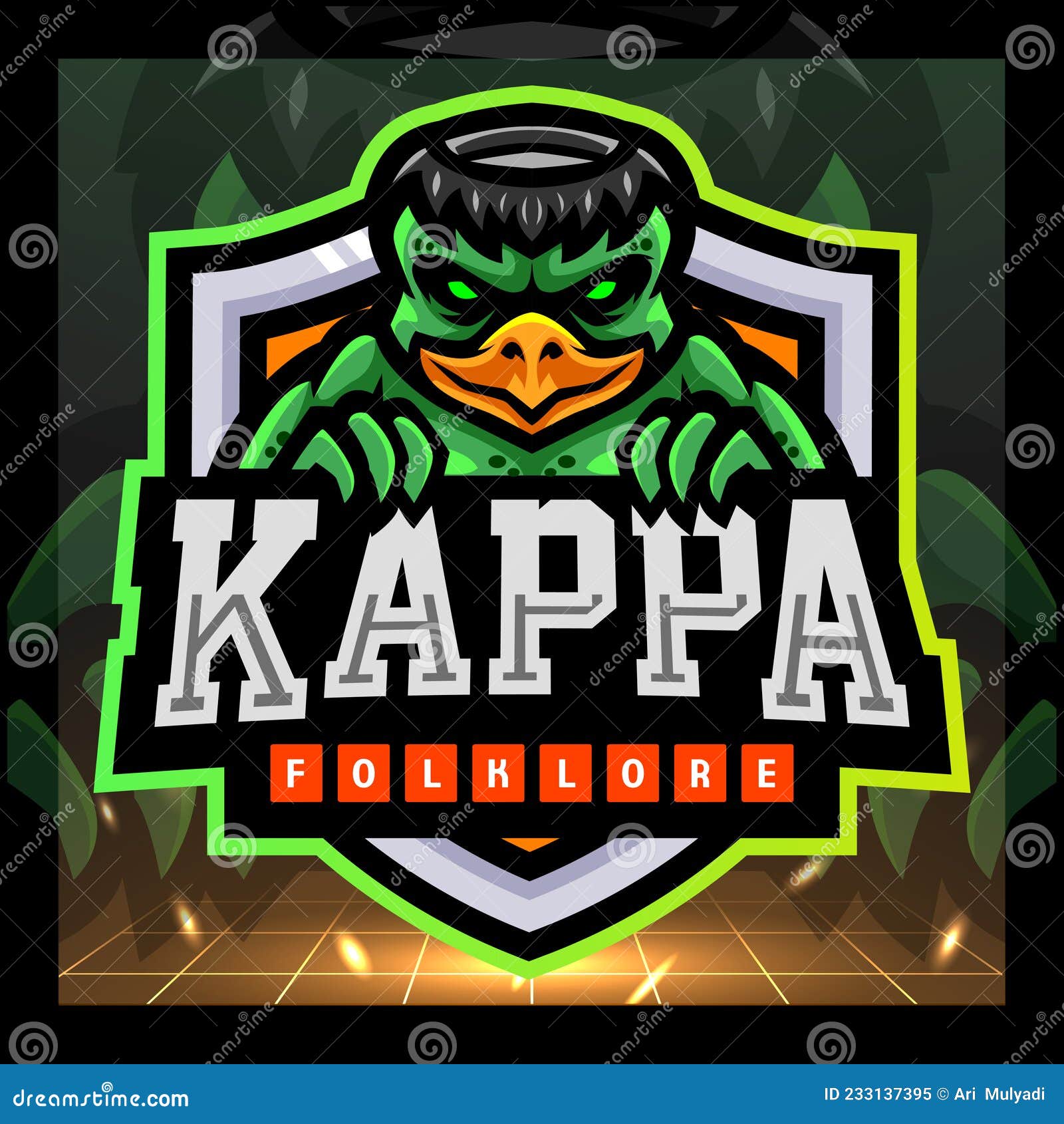 Mascote Kappa. Design Do Logotipo Do Esport Ilustração do Vetor -  Ilustração de americano, animal: 233137395