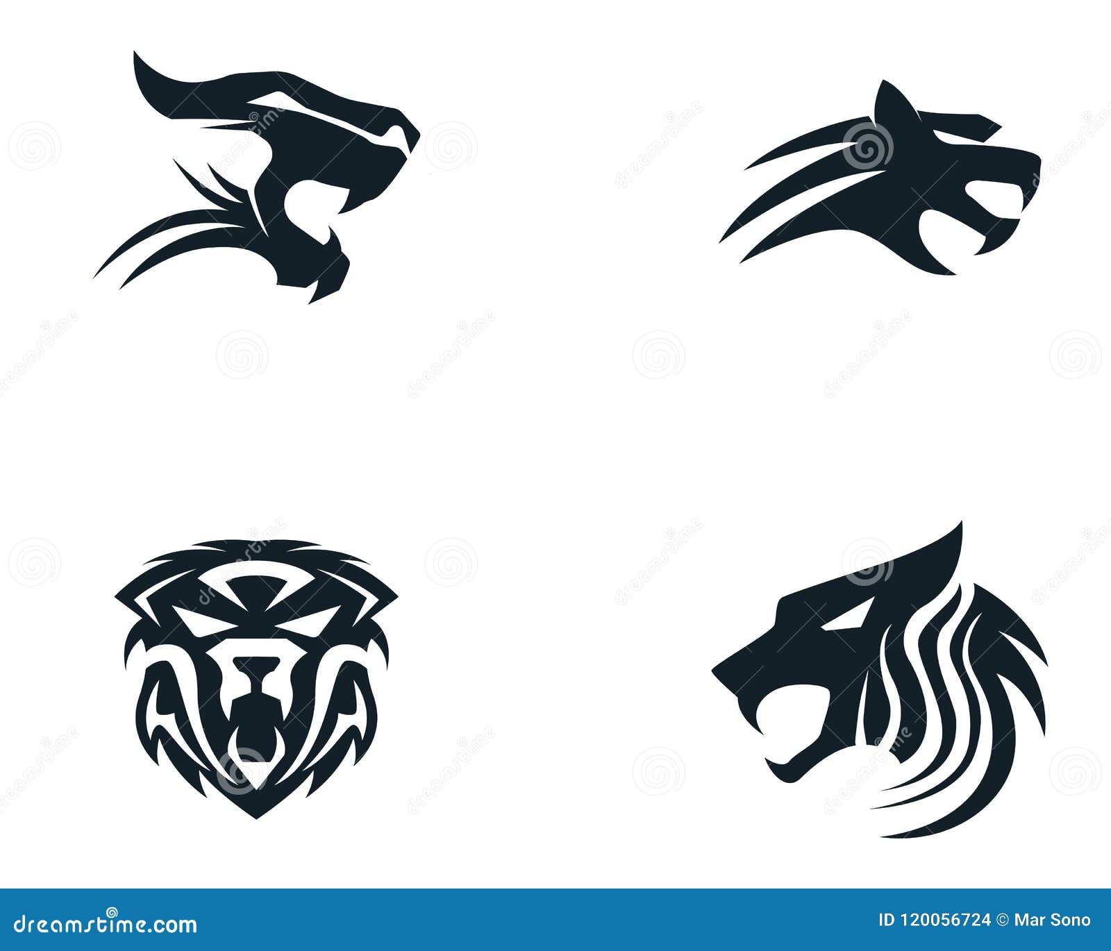 Mascote Principal Do Logotipo Do Tigre No Fundo Branco Ilustração 