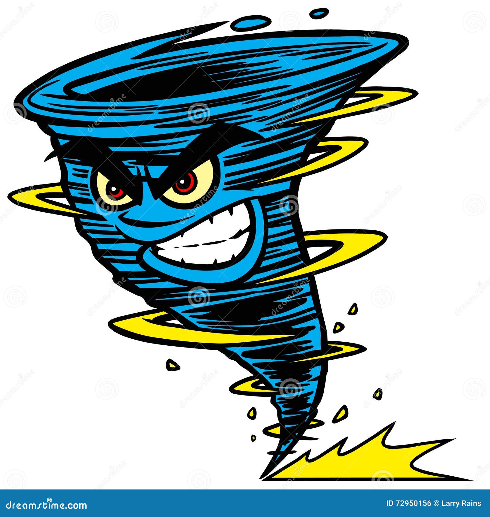 Mascotte del tornado illustrazione vettoriale. Illustrazione di sport