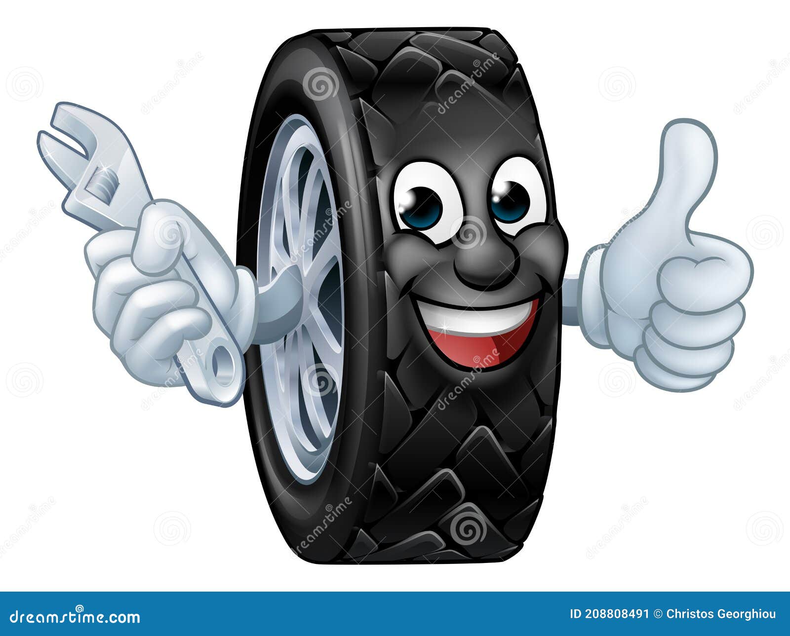 Mascotte Motorcartoon Automonteur Vector Illustratie - Illustration of ...