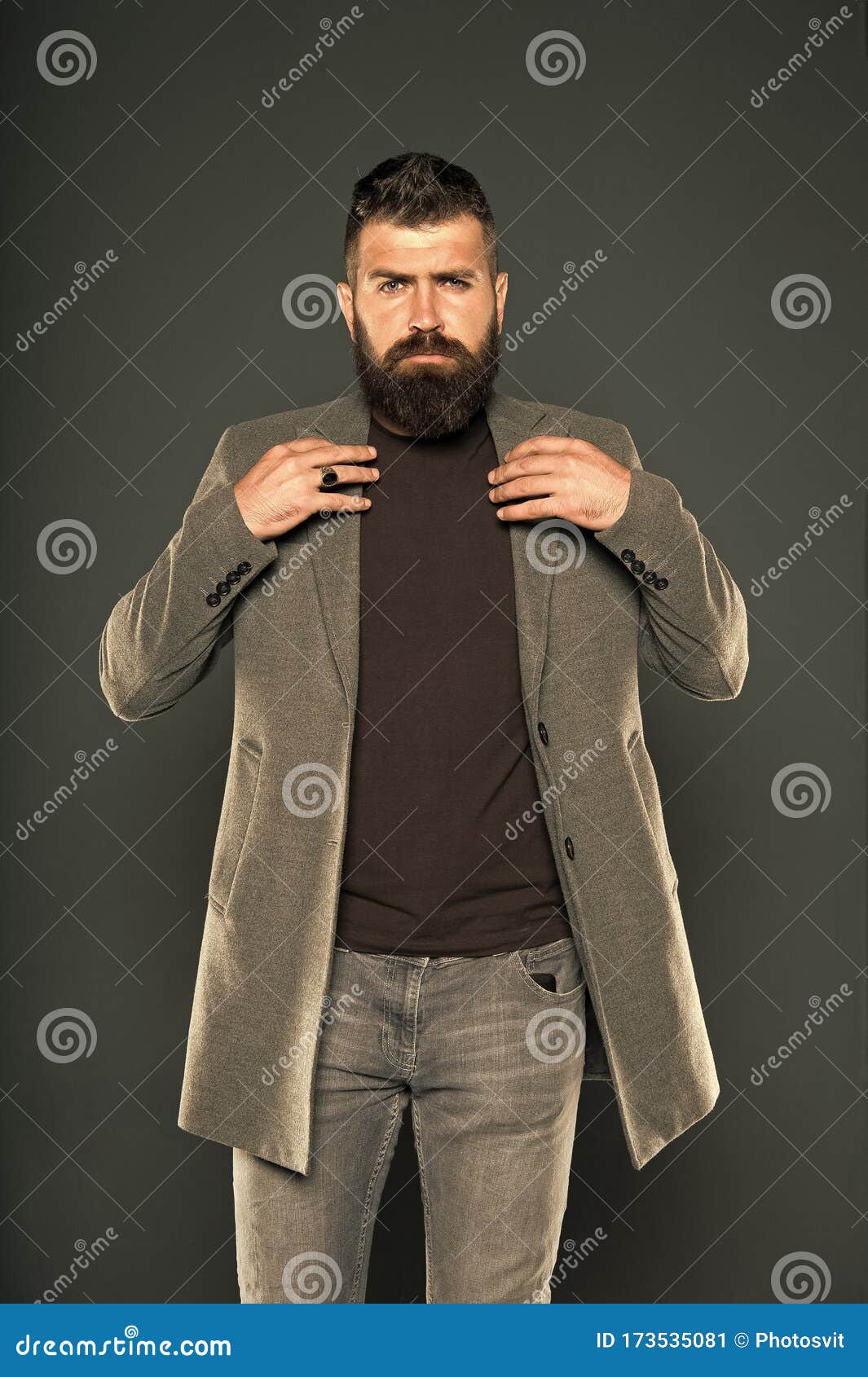 Masculine Look. Brutal Hipster Man. Hipster Wearing Casual Clothes. Hipster  Beard and Stylish Haircut Stock Image - Image of brutal, clothes: 173535081