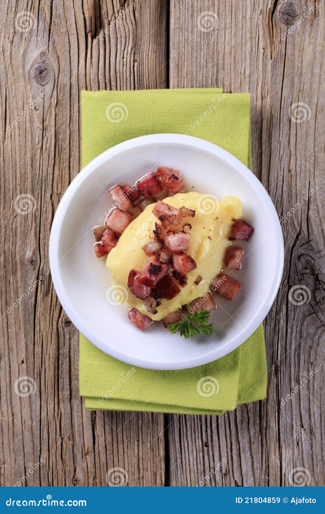 Mashed Potato and Diced Bacon Stock Image Image of pork, food 21804859