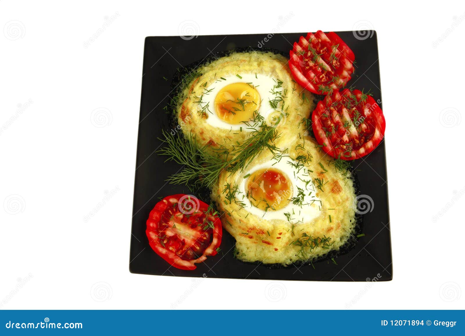 Mashed Potato with Fried Eggs Stock Photo - Image of seasoning, cooking
