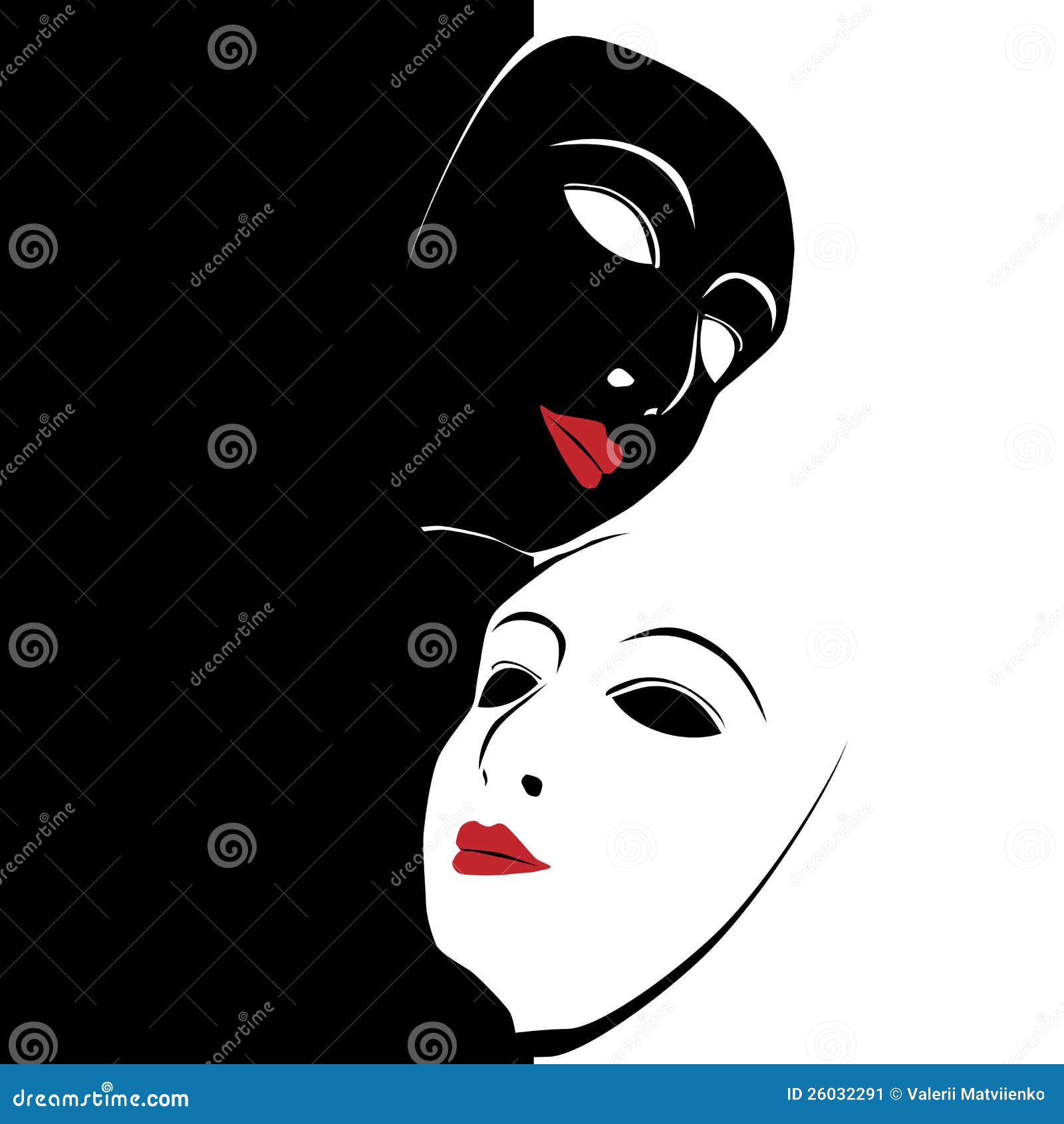 Mask stock vector. Illustration of illustration, acting - 26032291