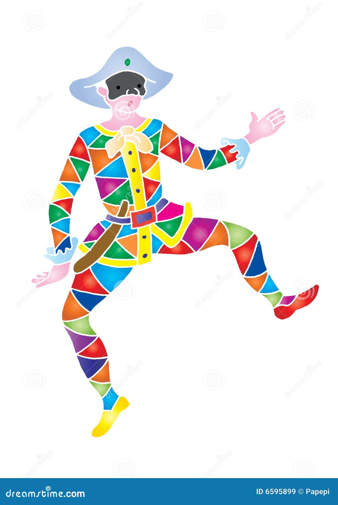 Mask Arlecchino stock vector. Illustration of colors, servant