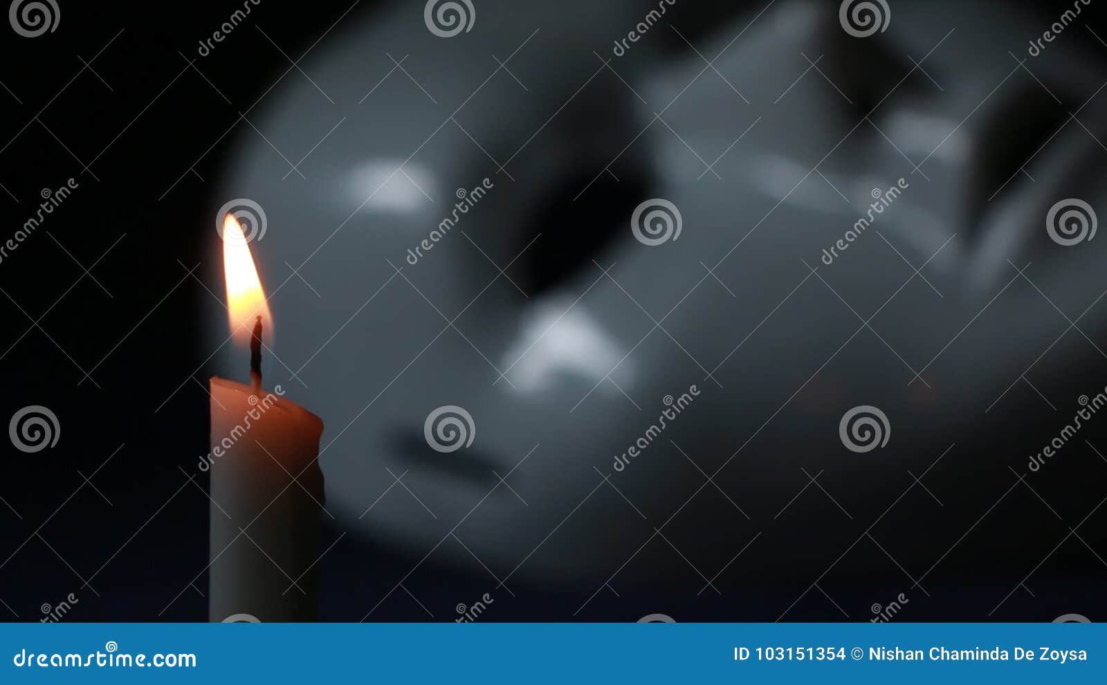 Mask in candle light stock footage. Video of candles 103151354