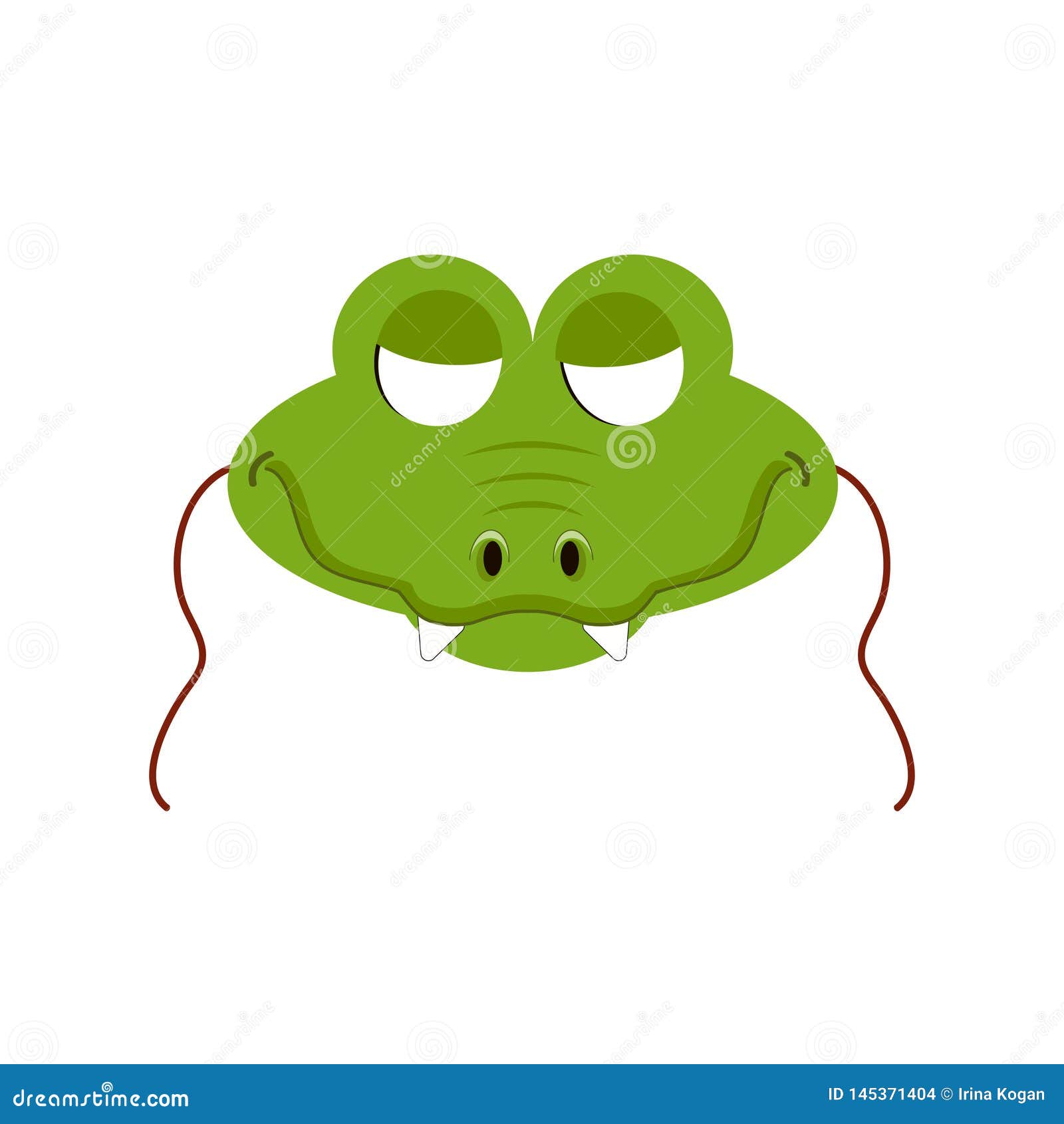 Mask of Crocodile Animal for Kids Birthday or Costume Party Vector  Illustrations Stock Vector - Illustration of isolated, holiday: 145371404
