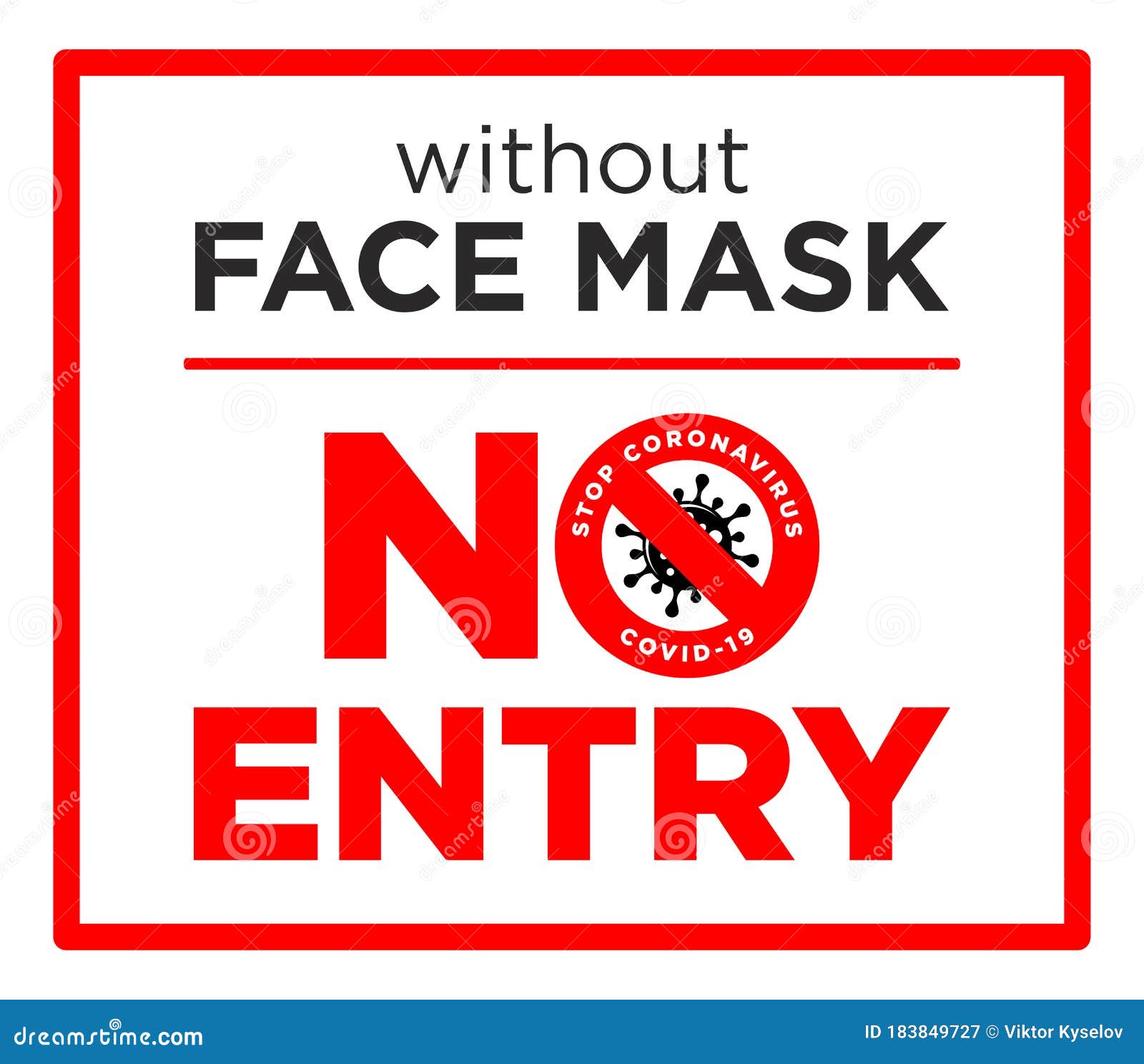 Without Mask Do Not Enter Stock Vector Illustration Of Entrance