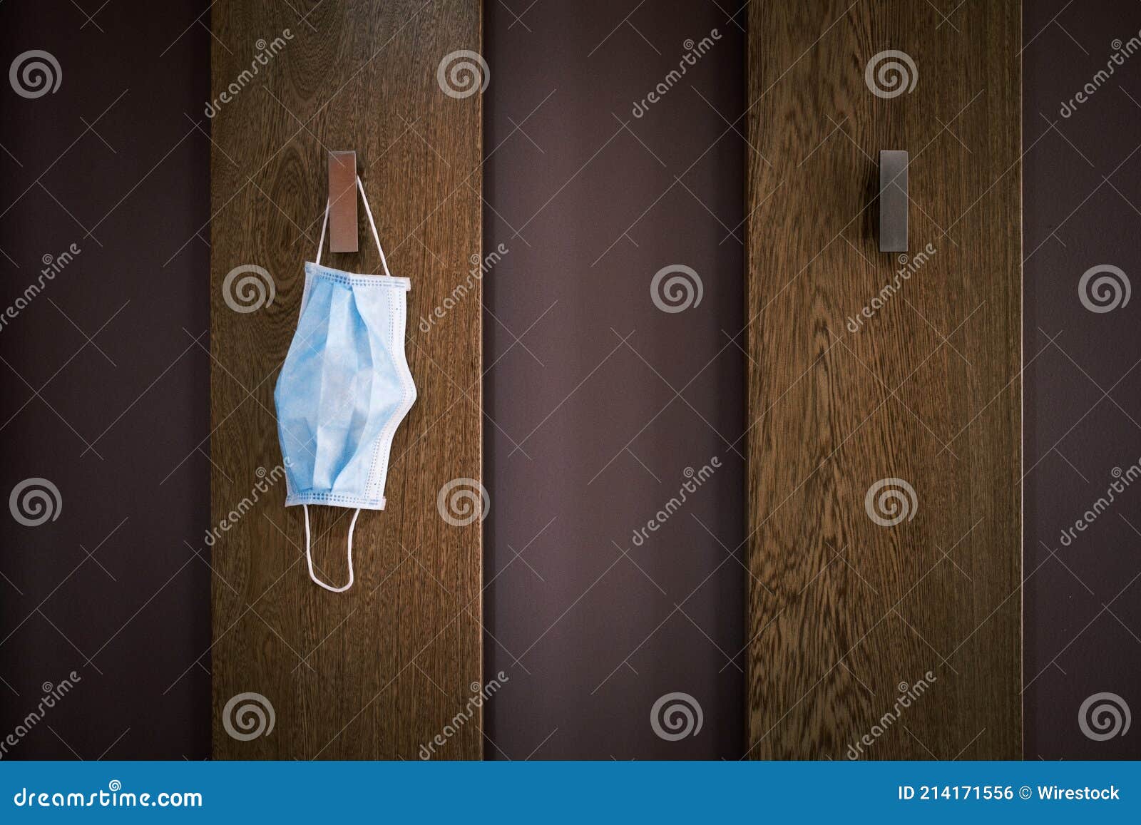 Mask Hanging from a Wooden Hanger on the Wall Stock Photo Image of