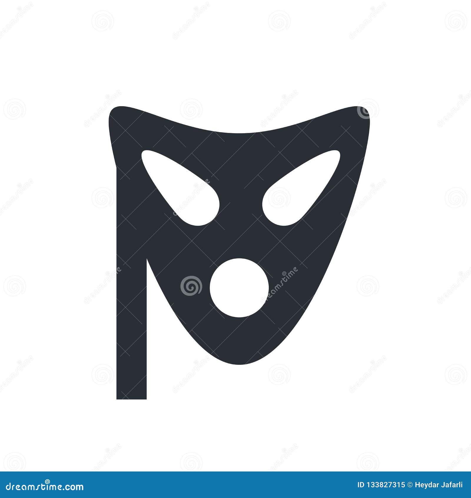 Mask Icon Vector Sign and Symbol Isolated on White Background, M Stock ...