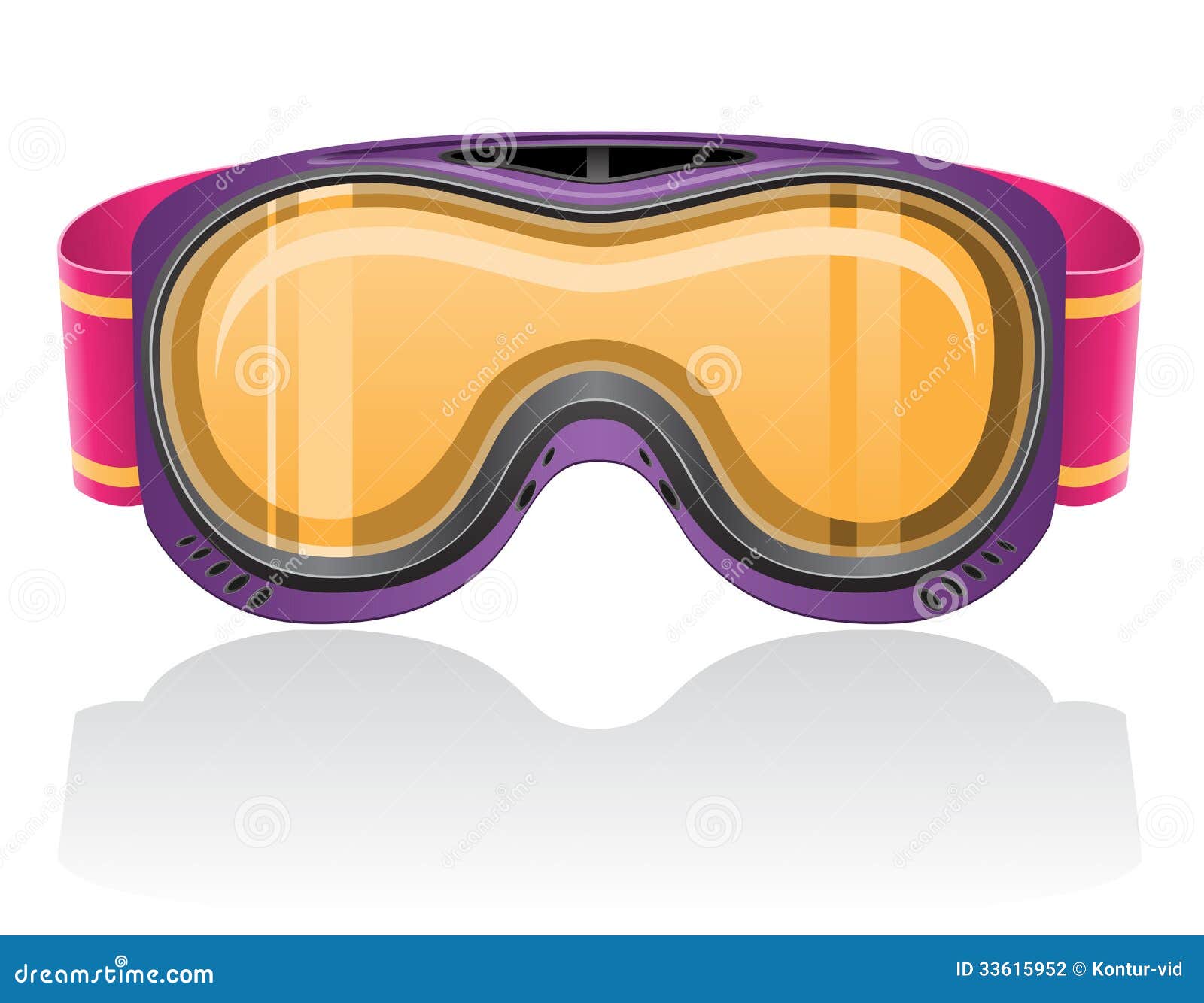 Mask For Snowboarding And Ski Vector Illustration Stock Vector