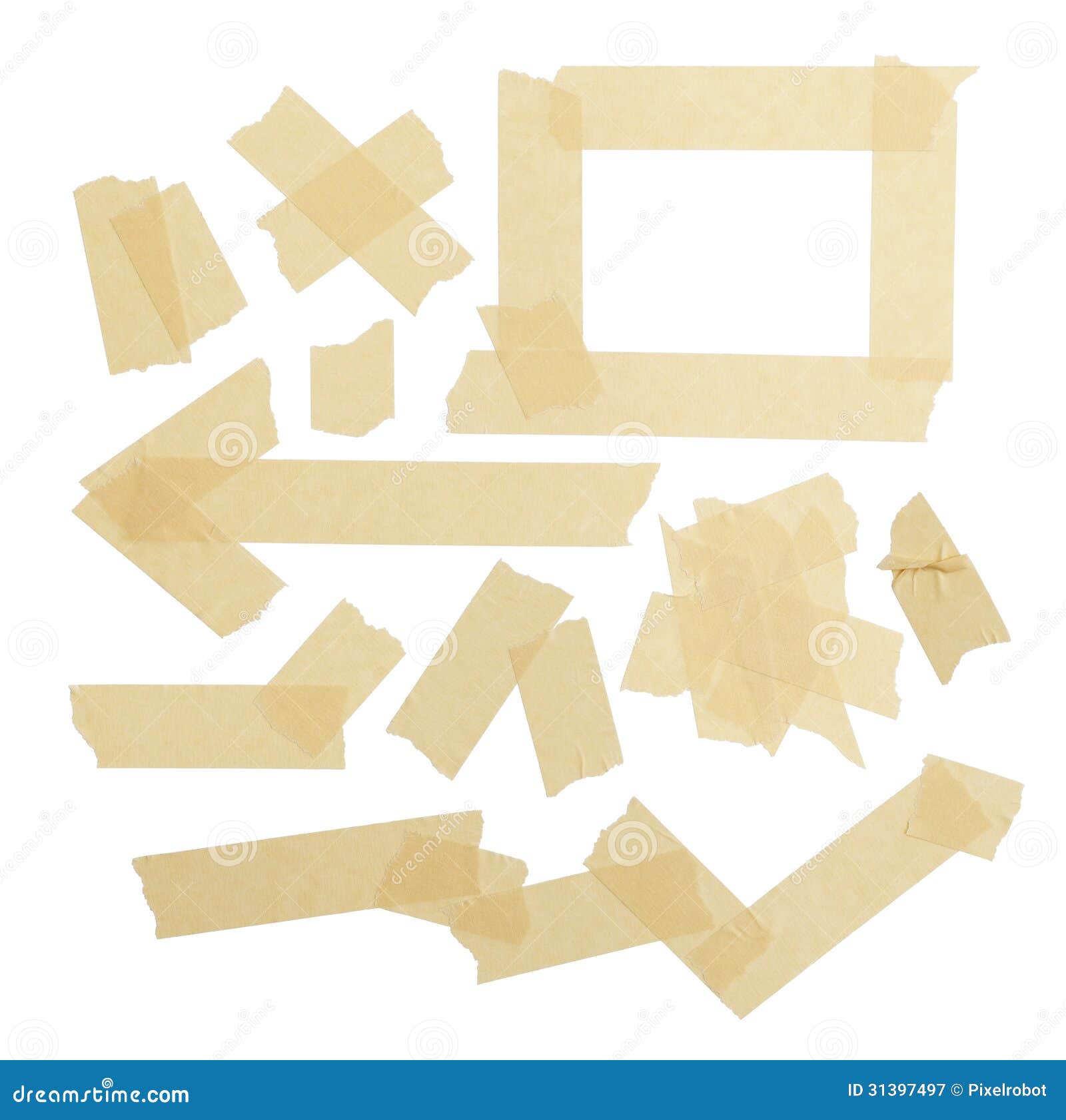 Masking Tape Pieces stock image. Image of adhesive, masking 31397497