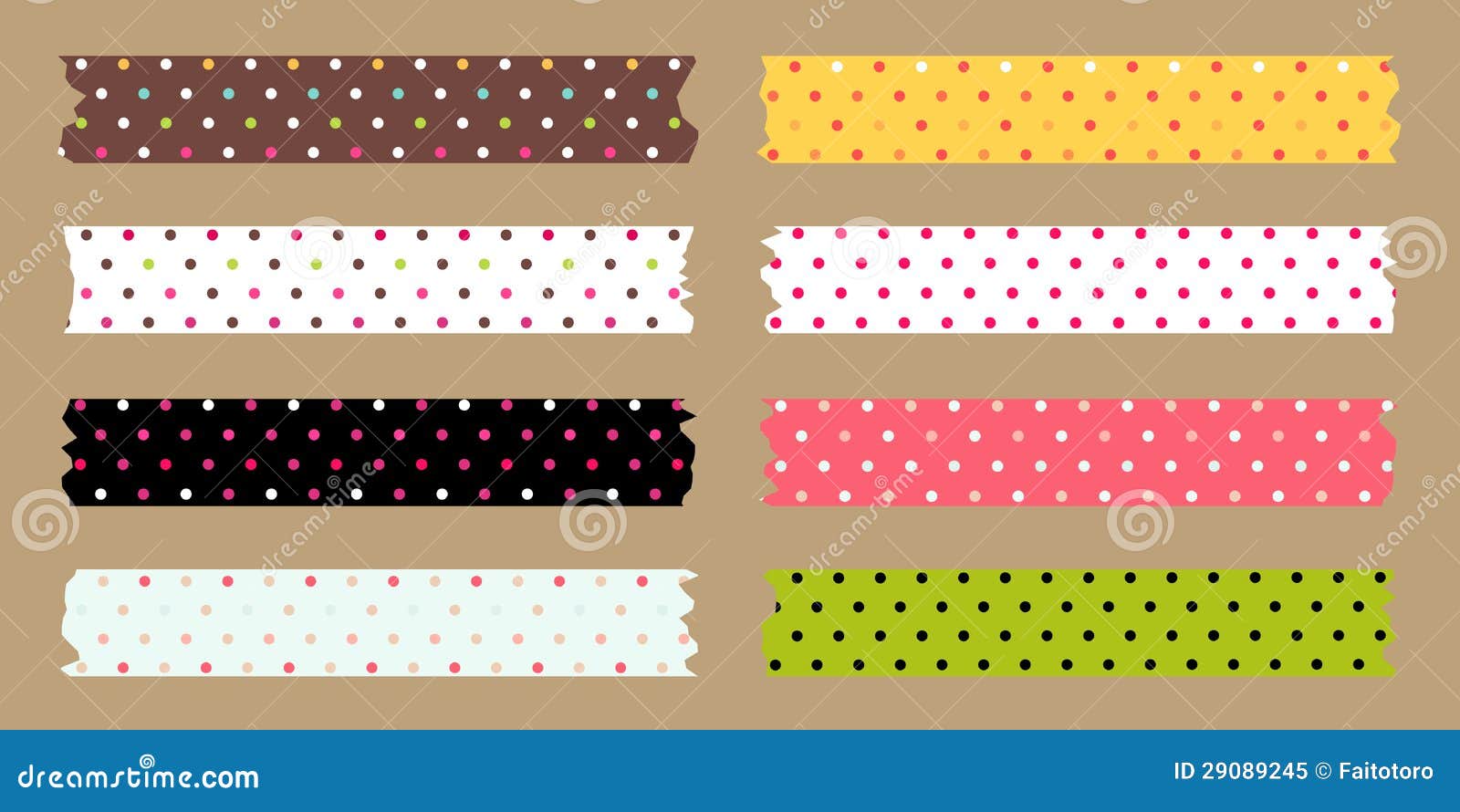 Masking tape set stock vector. Illustration of pink, background 29089245
