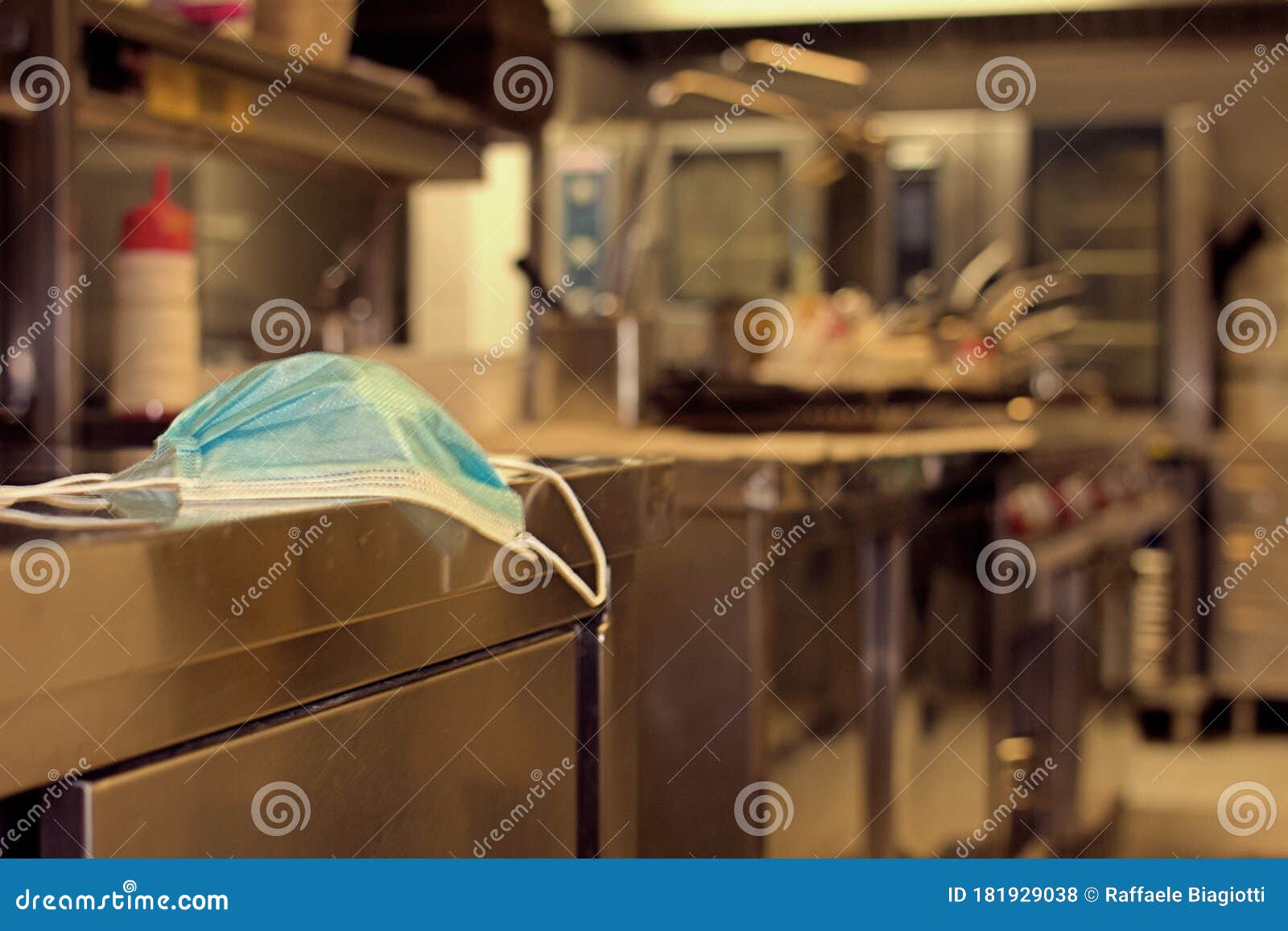 Masks in Restaurants stock photo. Image of hotel, equipment 181929038