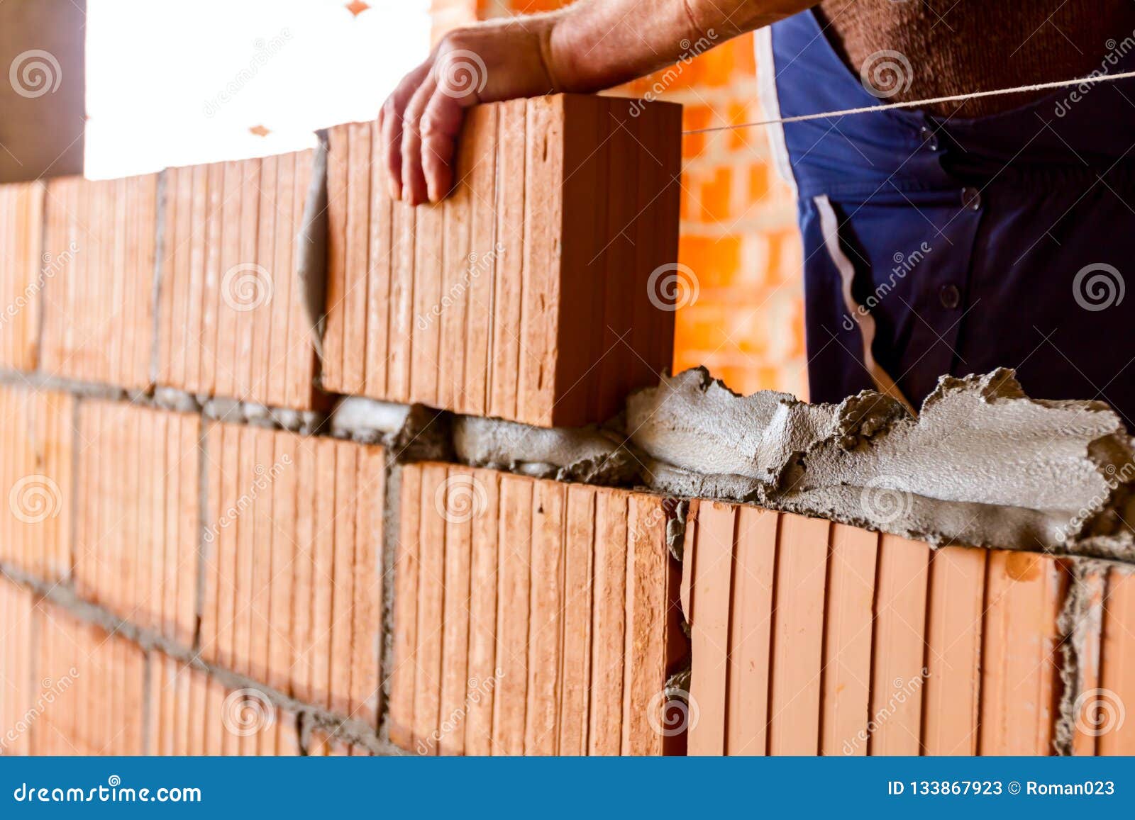line blocks bricklaying