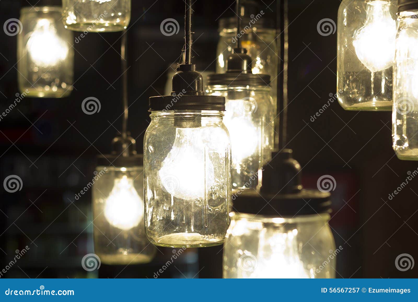 Mason Jar Lightbulbs stock image. Image of containers 56567257