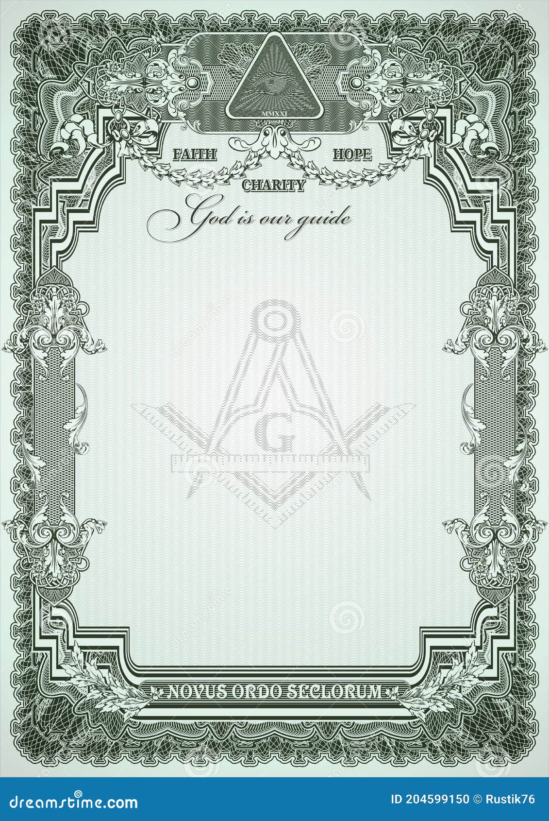 masonic s on a blank letterhead for creating documents.
