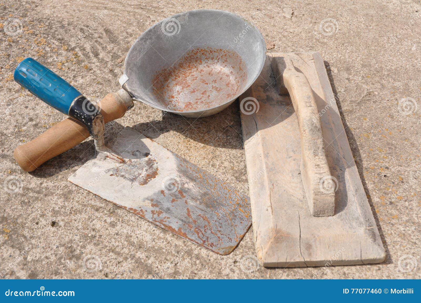 Masonry tools stock photo. Image of construction, laying - 77077460