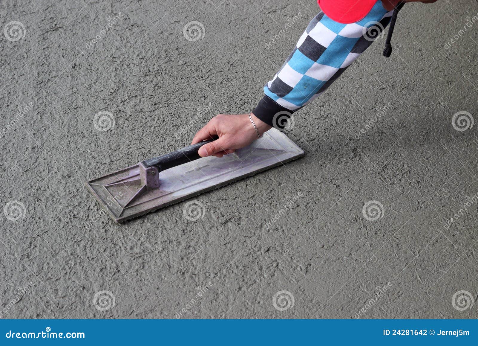 Masons trowel in hand stock photo. Image of hard, hand 24281642