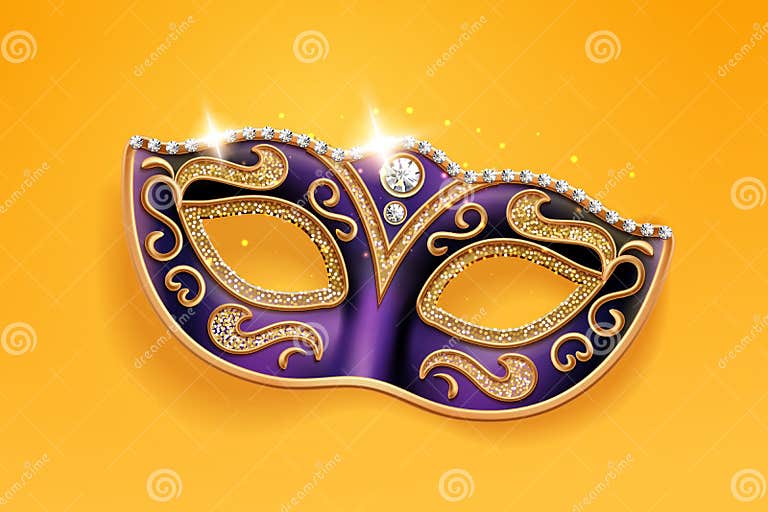 Masque Avec Des Diamants Pour Le Carnaval, Mascarade Illustration de