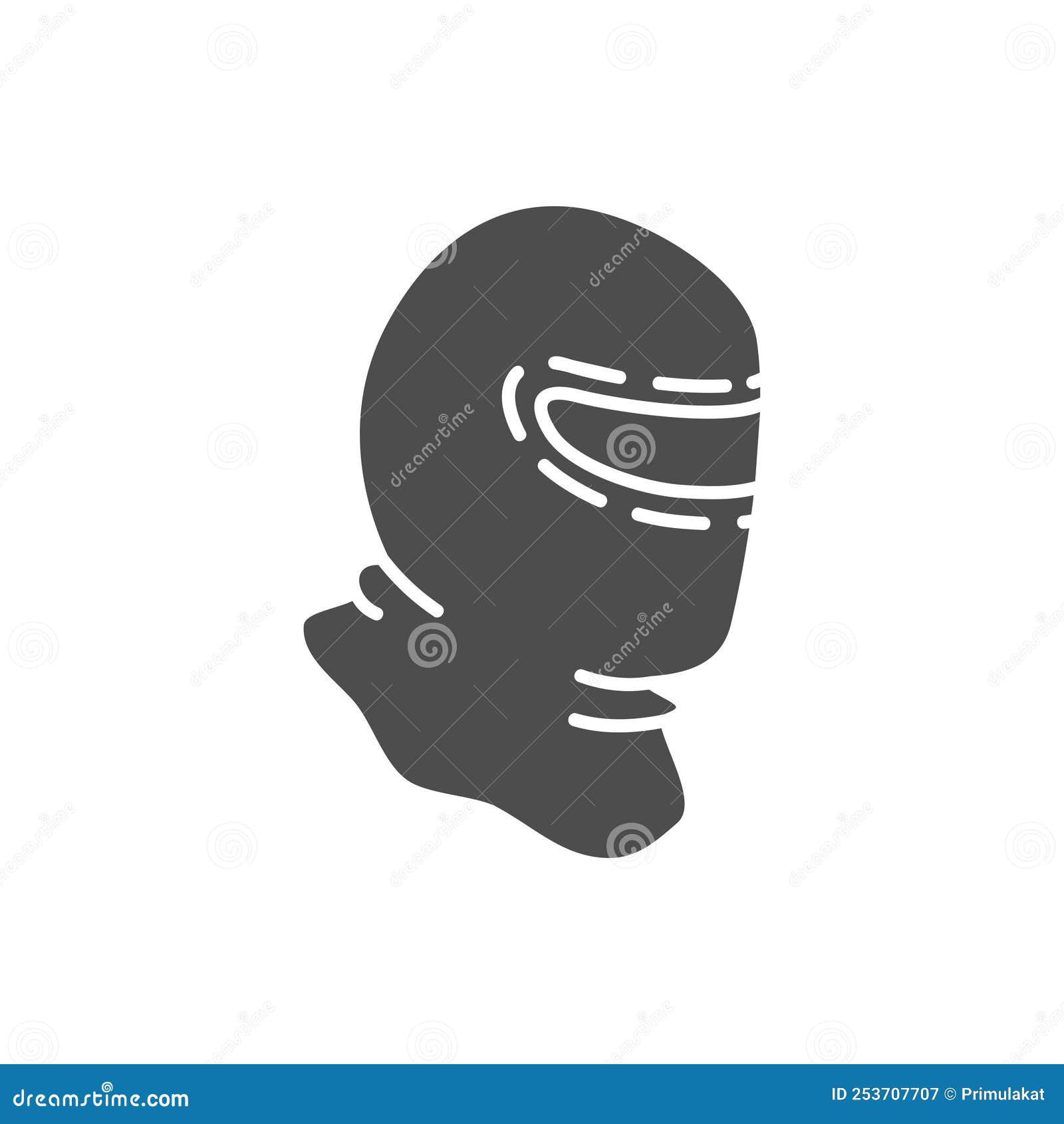 Masque De Protection Tête Vectoriel à Plat Paintball Ou Airsoft