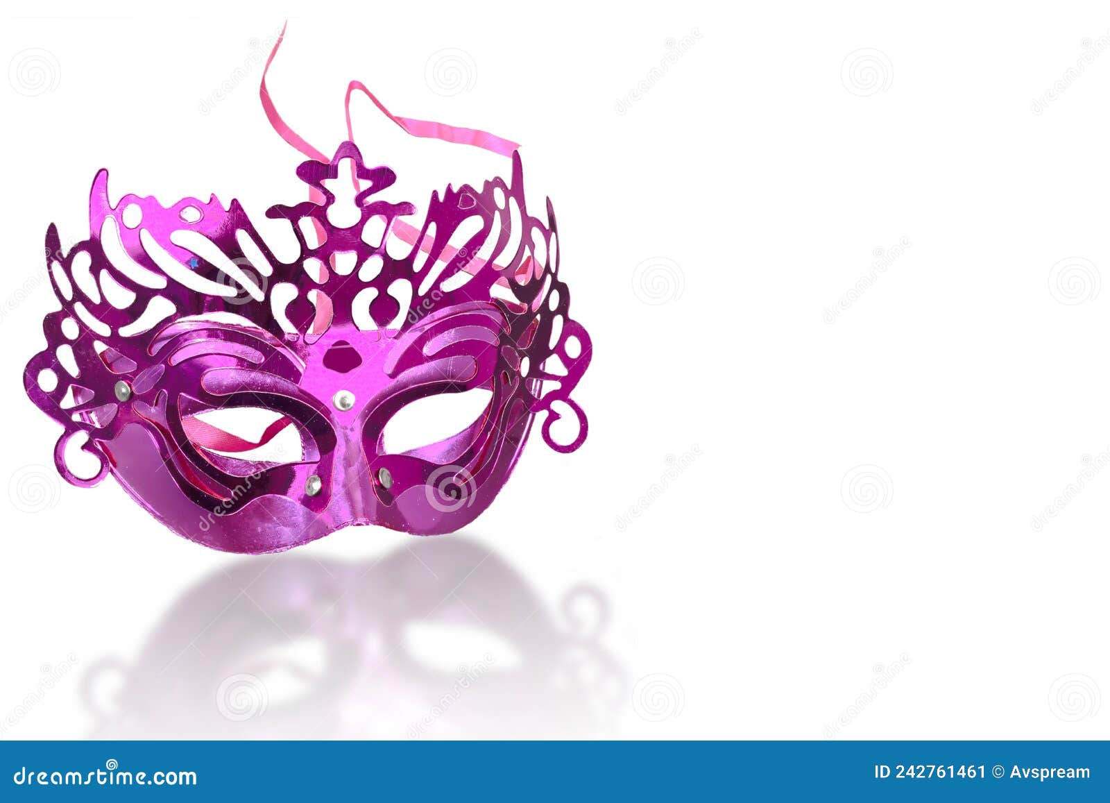Masquerade Mask Isolated on White Stock Image - Image of festive, color