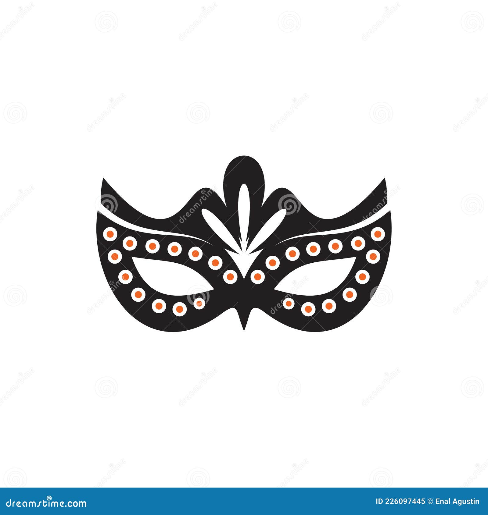 Masquerade Mask Logo Design Template Stock Vector Illustration of