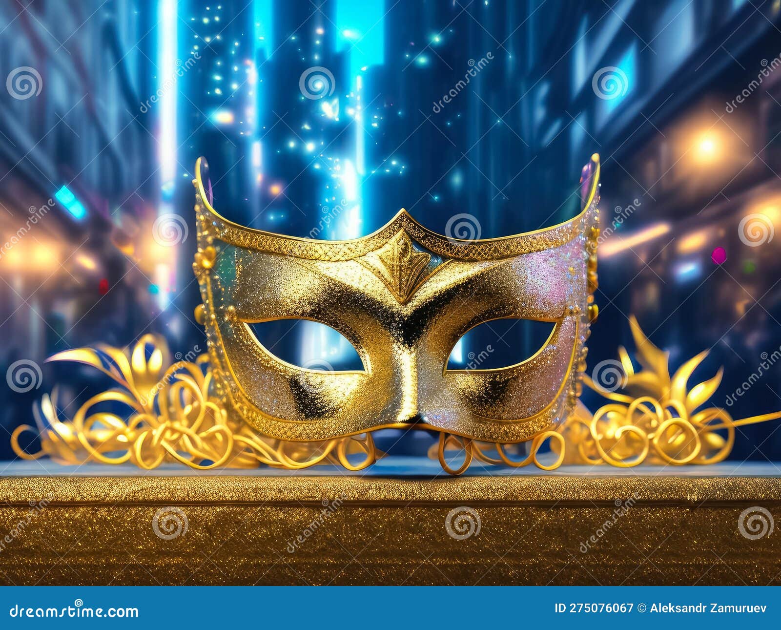 Carnival Mask Background Mardi Gras Party Celebration Generative
