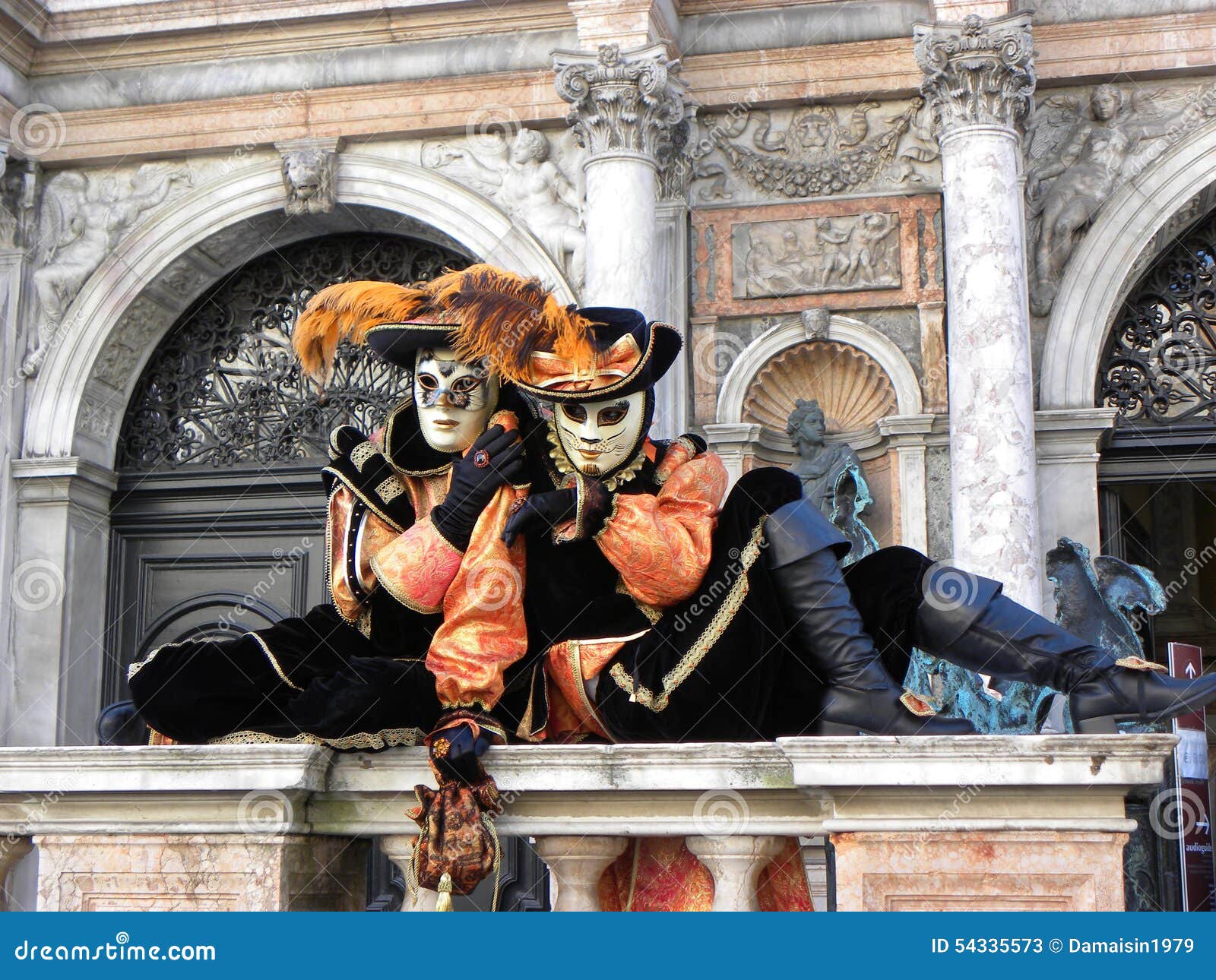 photo stock masques de chat carnaval de venise image