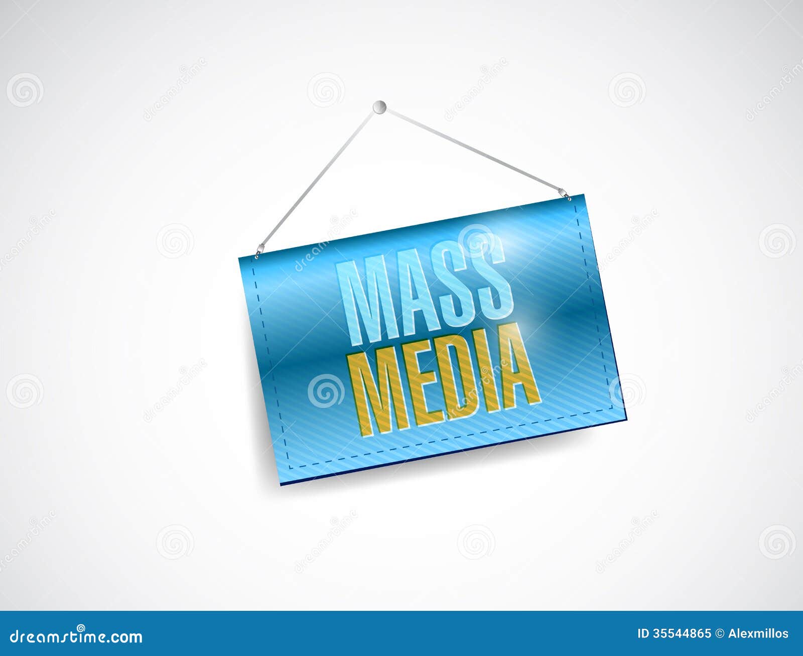 Mass Media Hanging Banner Illustration Stock Illustration