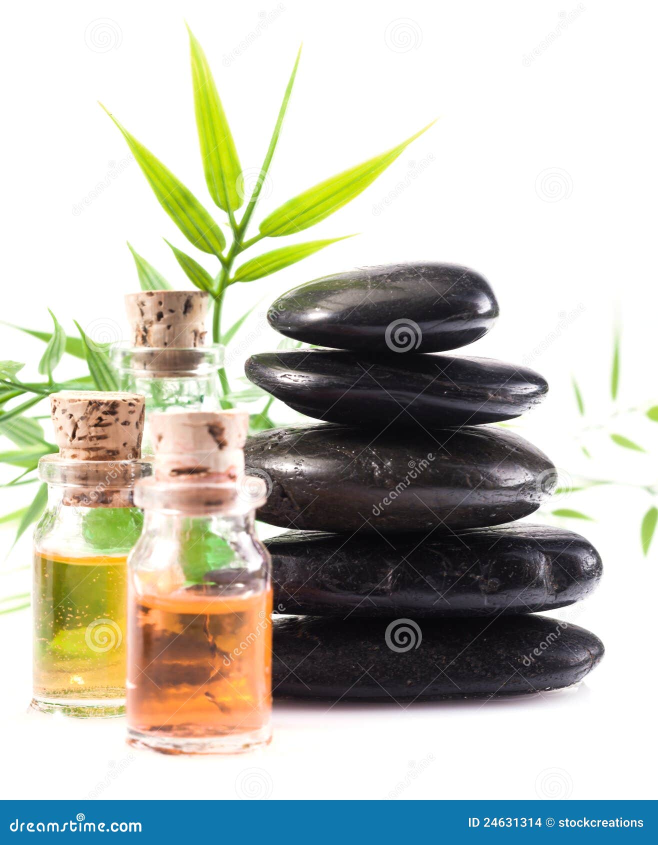 Massage Accessories in a Spa Setting Stock Photo Image of organic