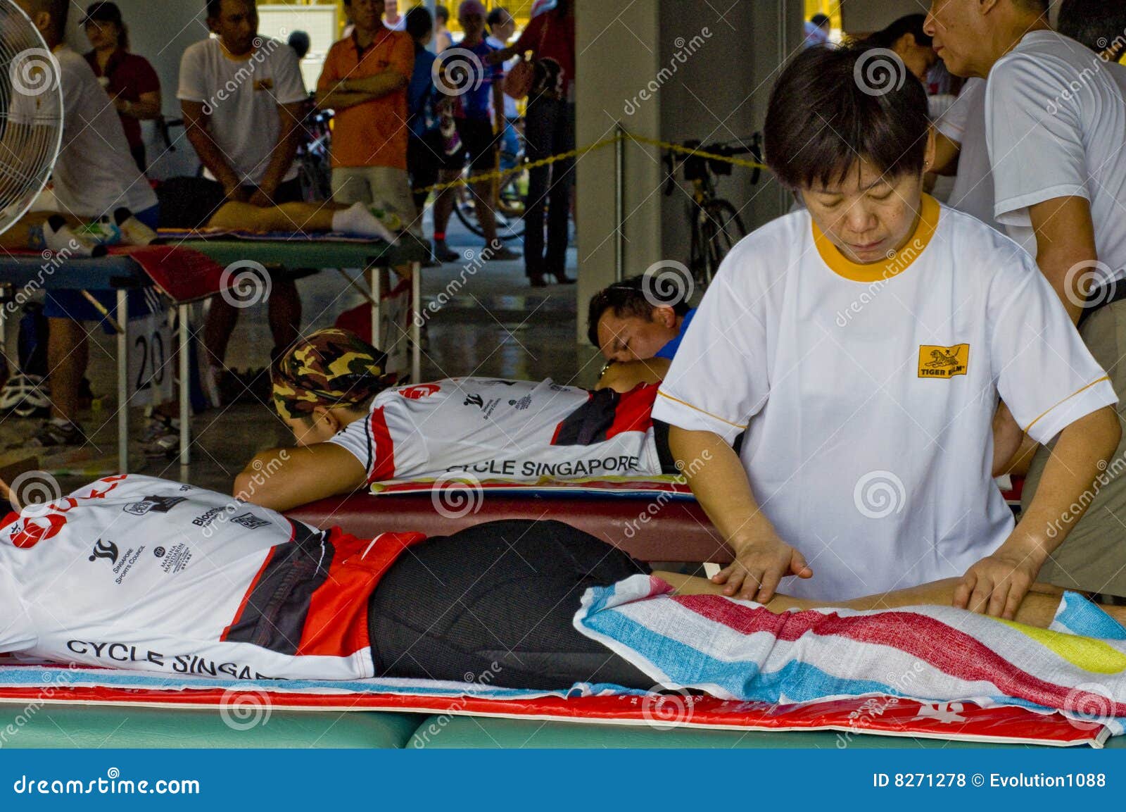 Massage Area at Cycling Competition Editorial Stock Photo Image of