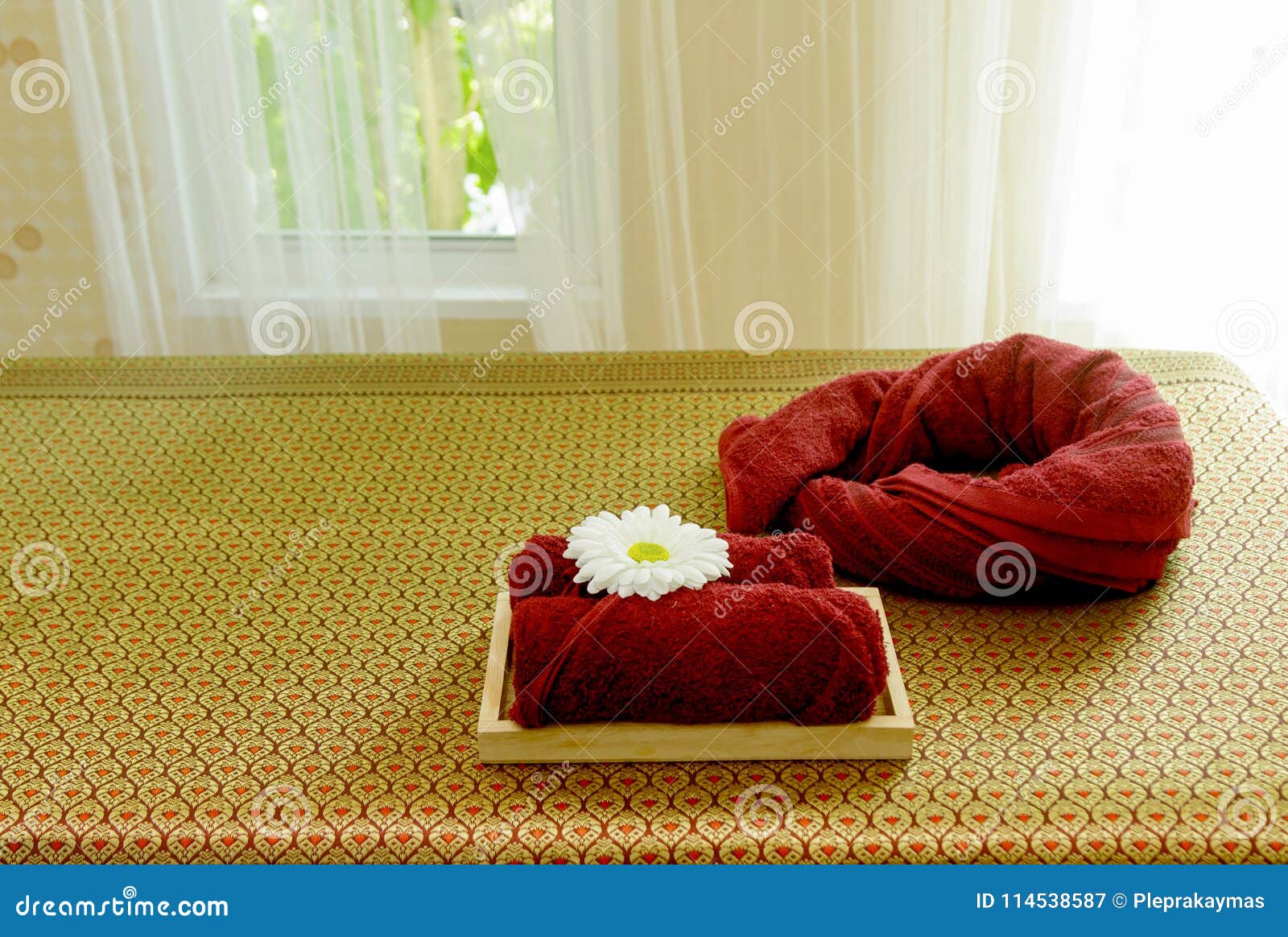 Massage Bed in Massage Room Stock Image Image of concept, aroma