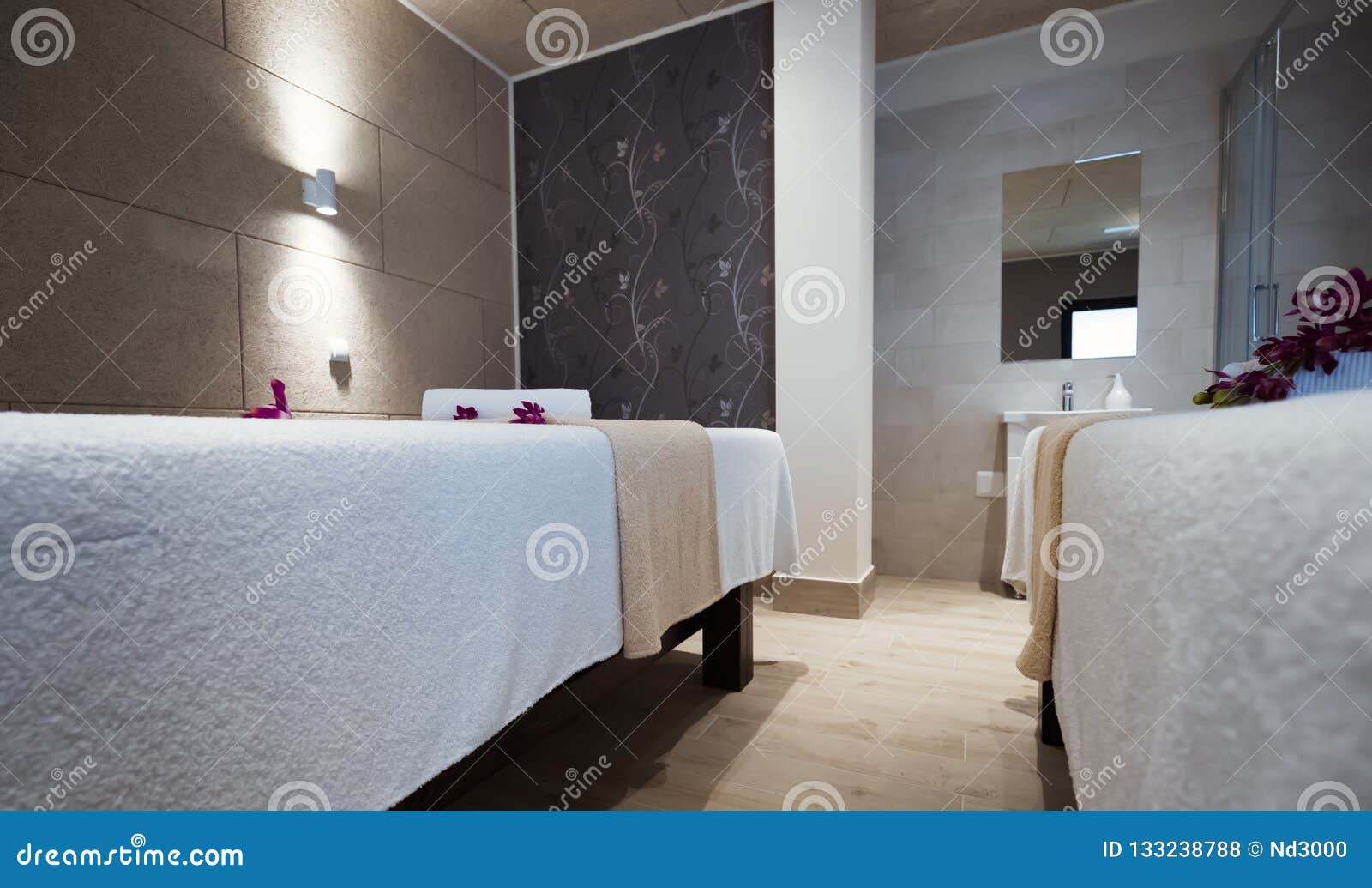 Massage Beds in Spa Resort Room Stock Photo Image of equipment, aroma 133238788