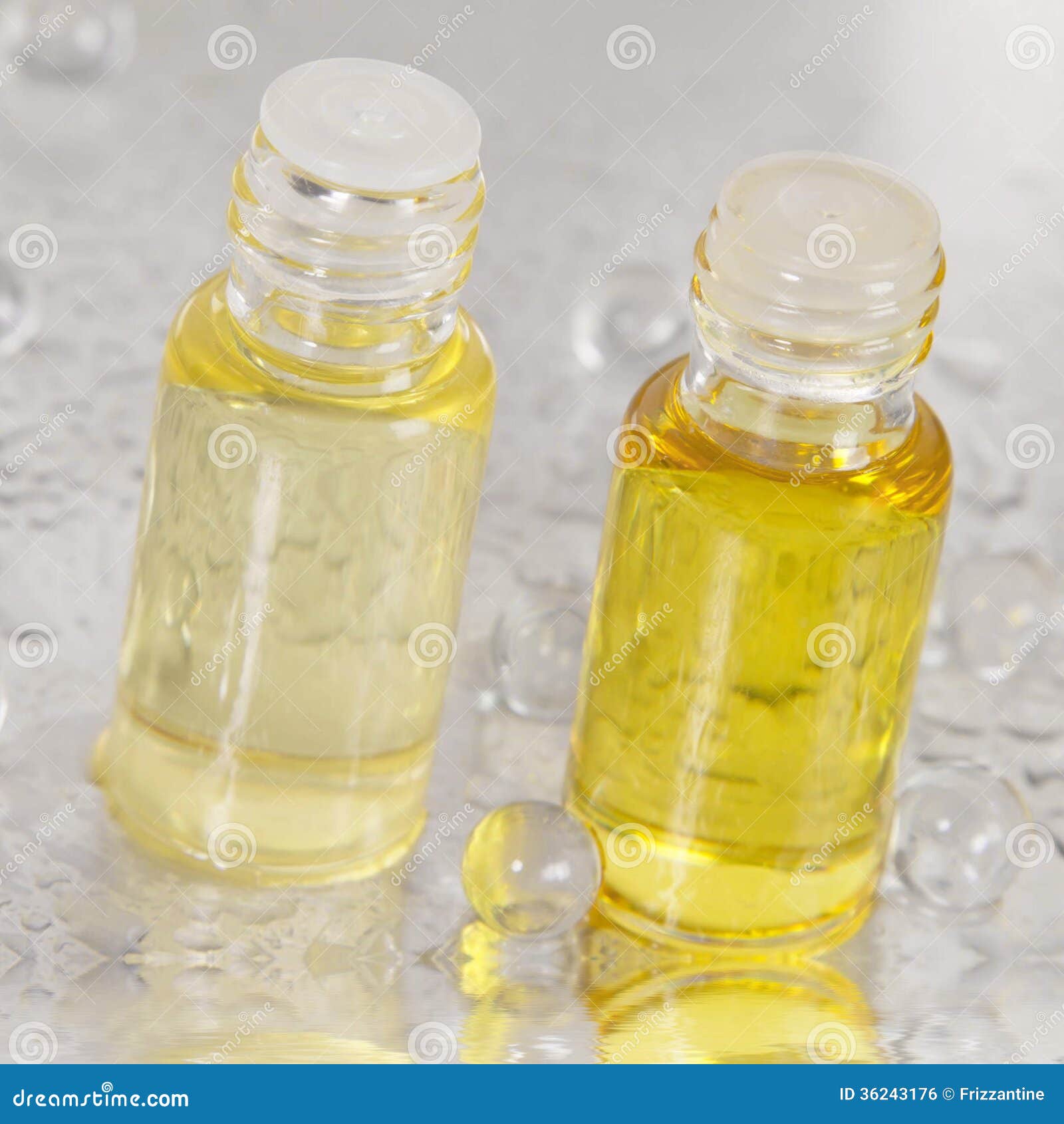 Massage and Body Oil Two Bottles Stock Photo Image of grooming