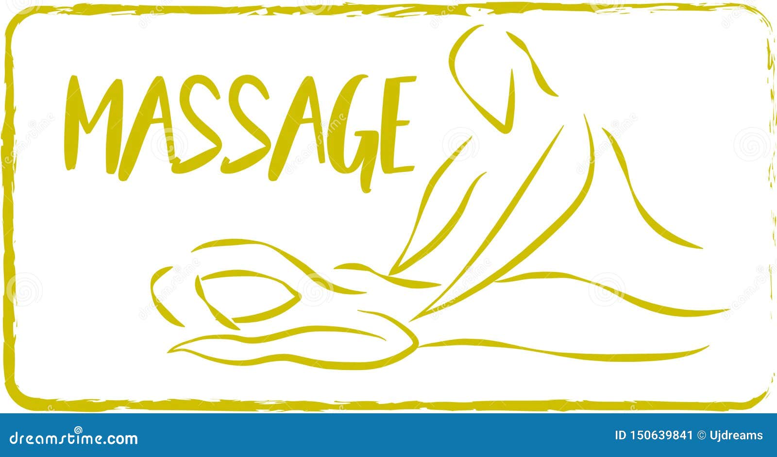 Massage drawing stock illustration. Illustration of color 150639841