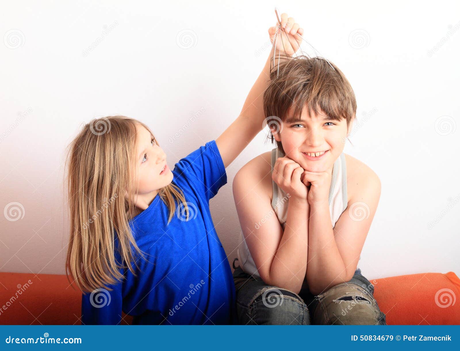 Massage Of Head Stock Image Image Of Sitting Chil