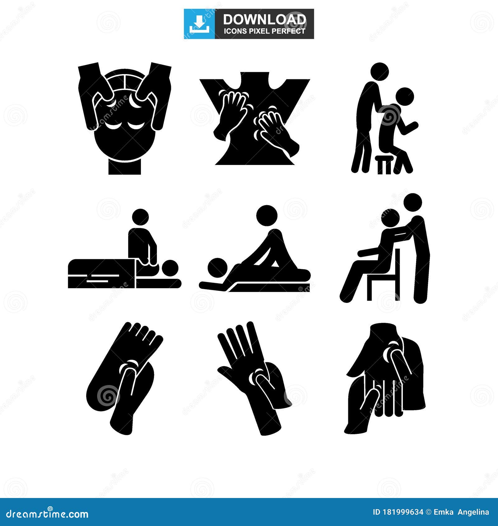 Massage Icon Or Logo Isolated Sign Symbol Vector Illustration Stock