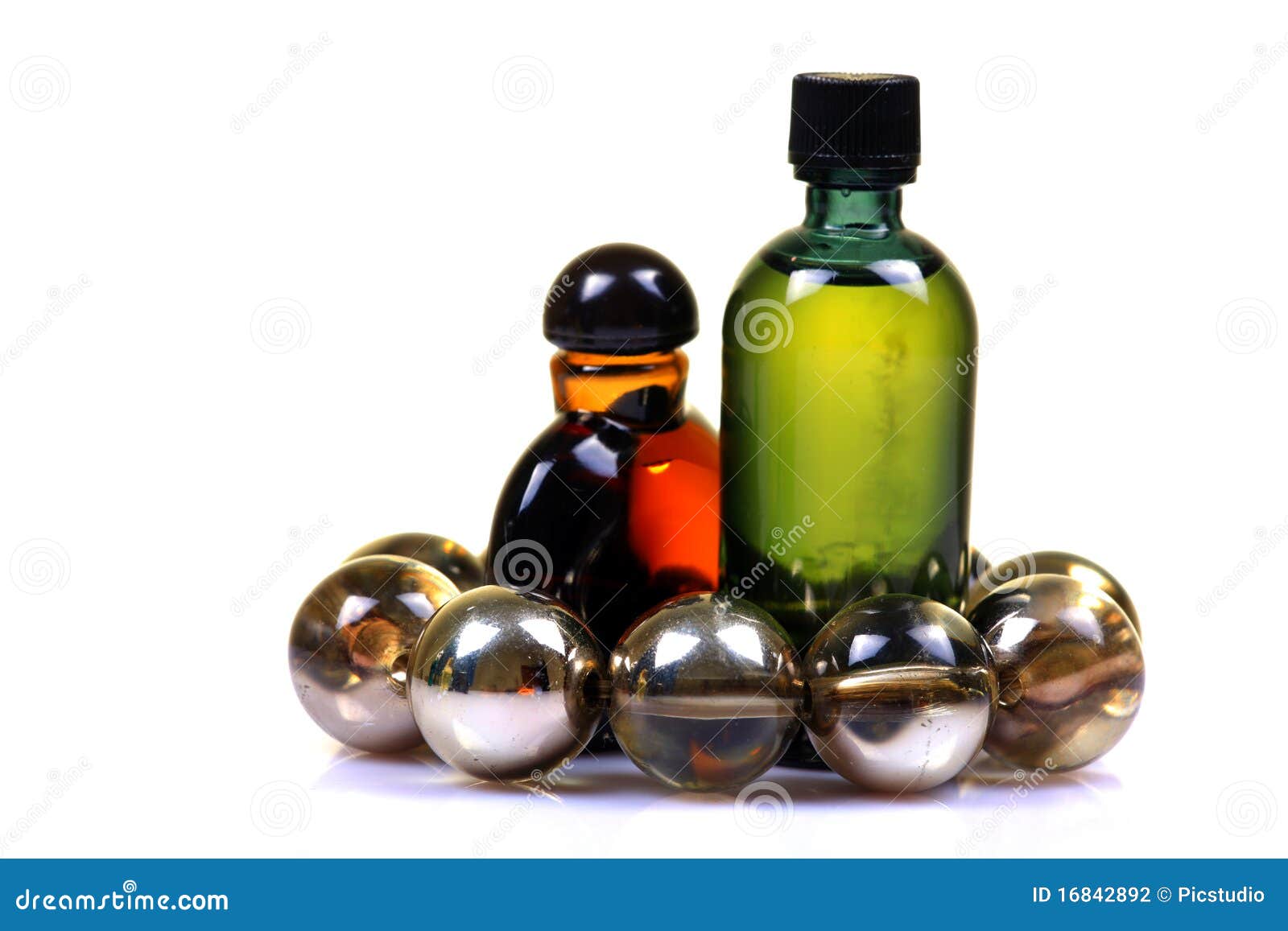Massage oil bottles stock photo. Image of colored, white 16842892