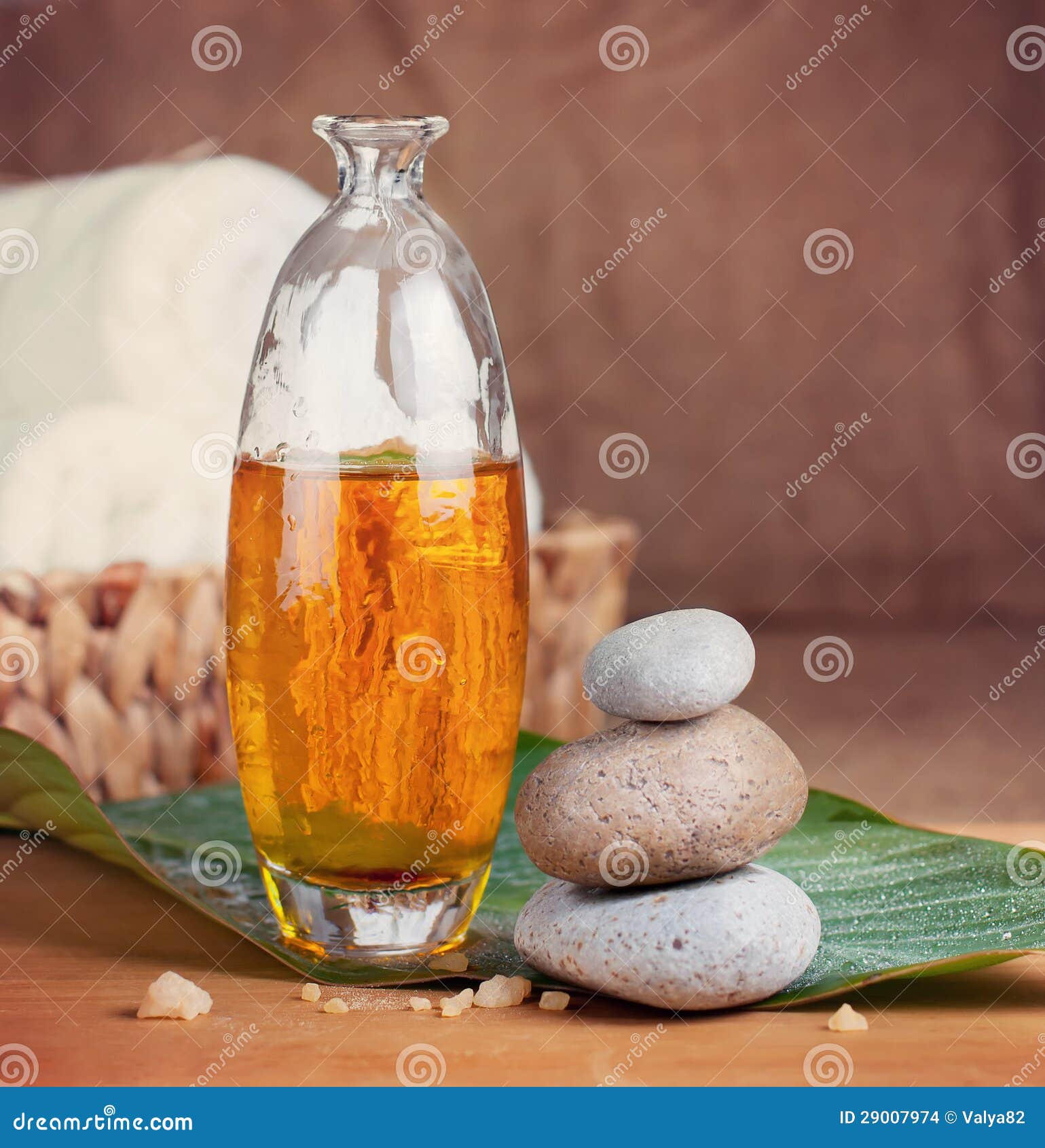 Massage oil and zen stones stock photo. Image of outdoor 29007974