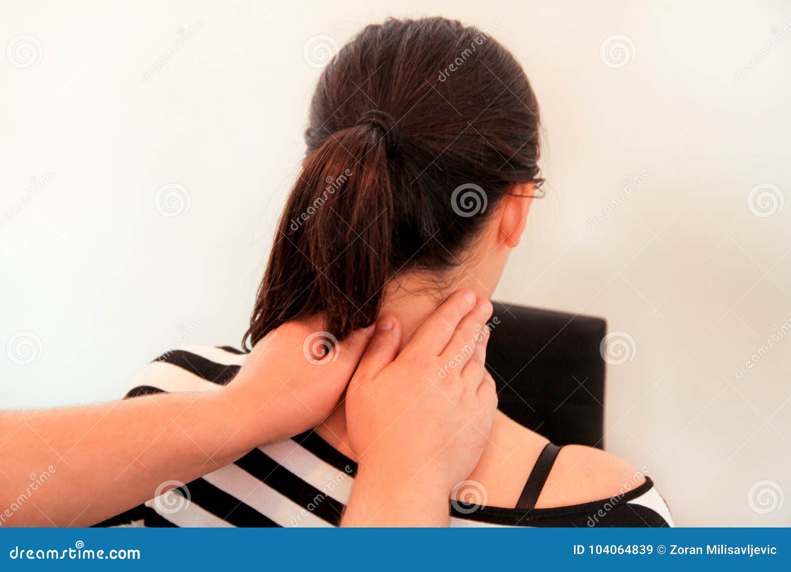 Woman Having Her Neck Massaged By A Physiotherapist Stock Image Image Of Masseur Recover