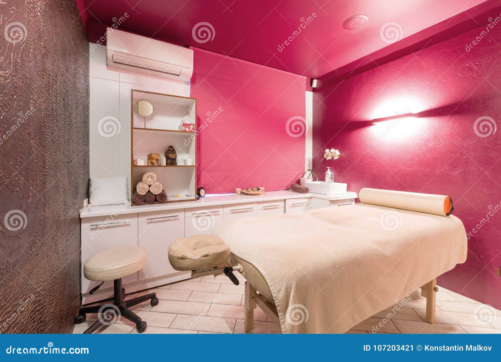 Massage Room Interior Design In Wellness And Spa Center Dim