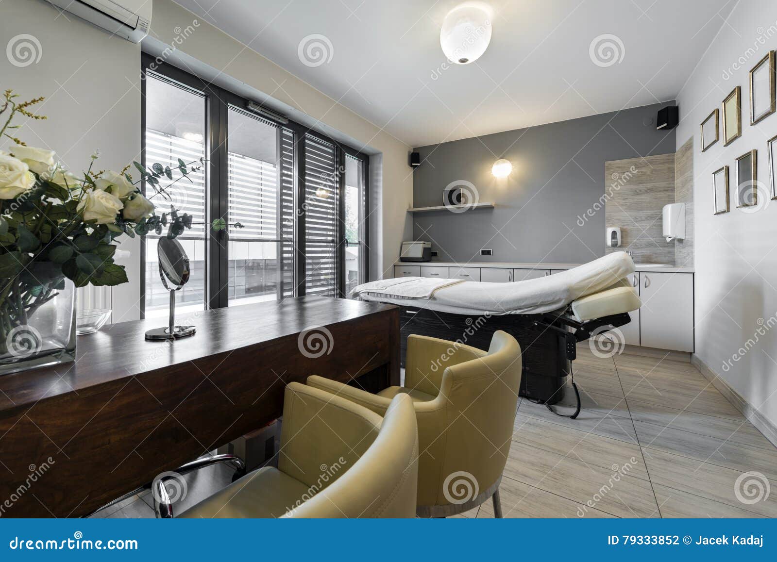 Massage Room Interior In Wellness Center Stock Photo Image