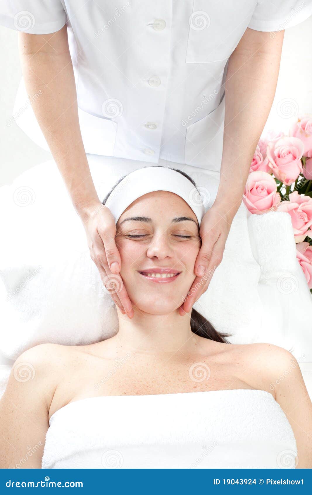 Massage Spa. Facial Treatment. Stock Photo Image of clinic, cosmetics