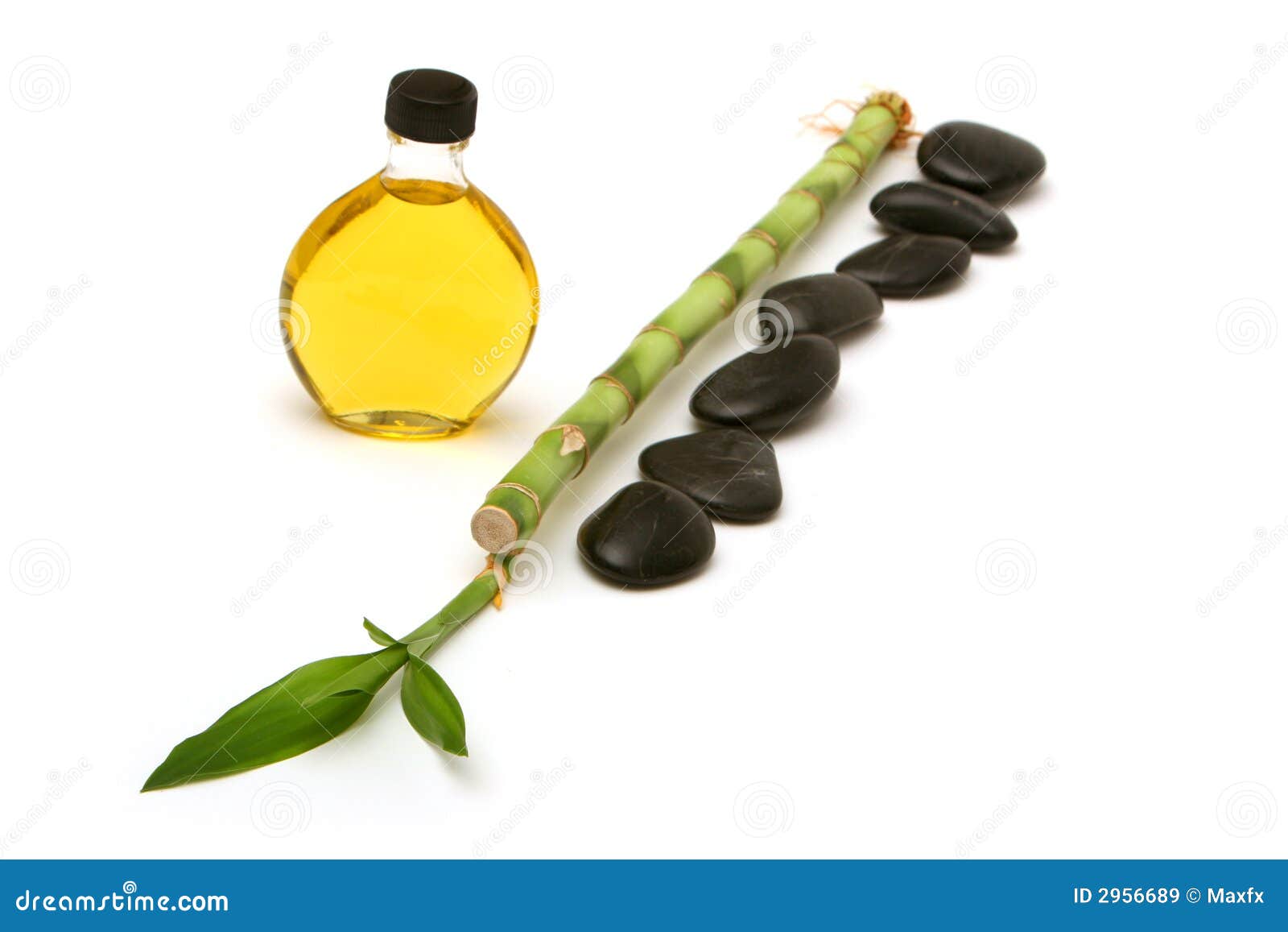 Massage stones and oil stock image. Image of relaxation 2956689
